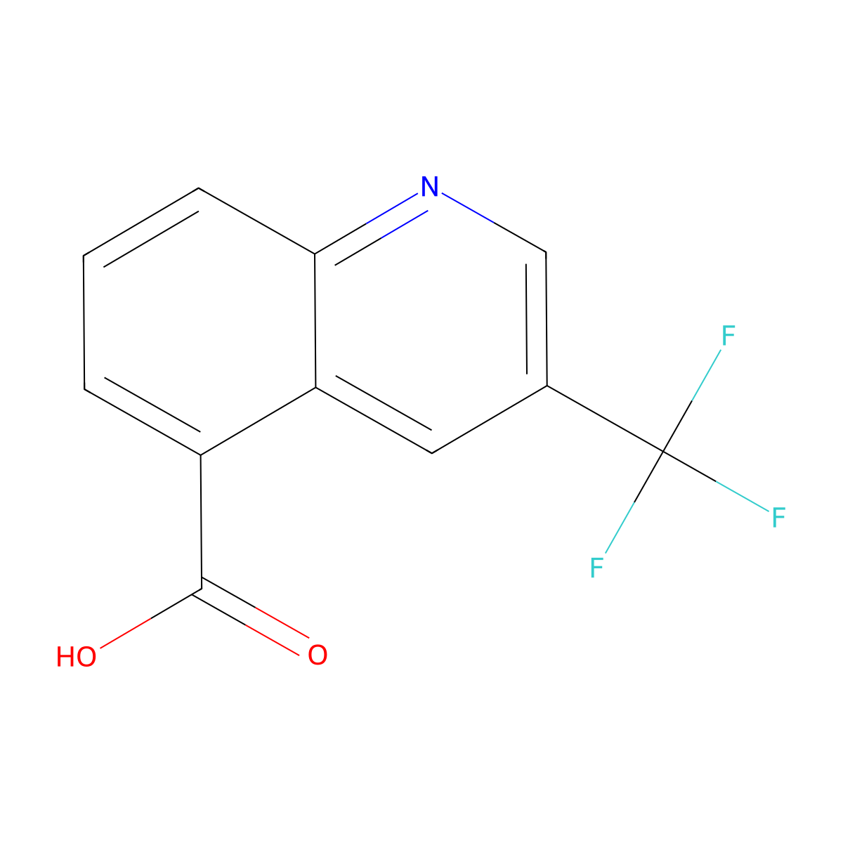 3-(Trifluoromethyl)quinoline-5-carboxylic acid molecular structure, CAS 1841081-82-0