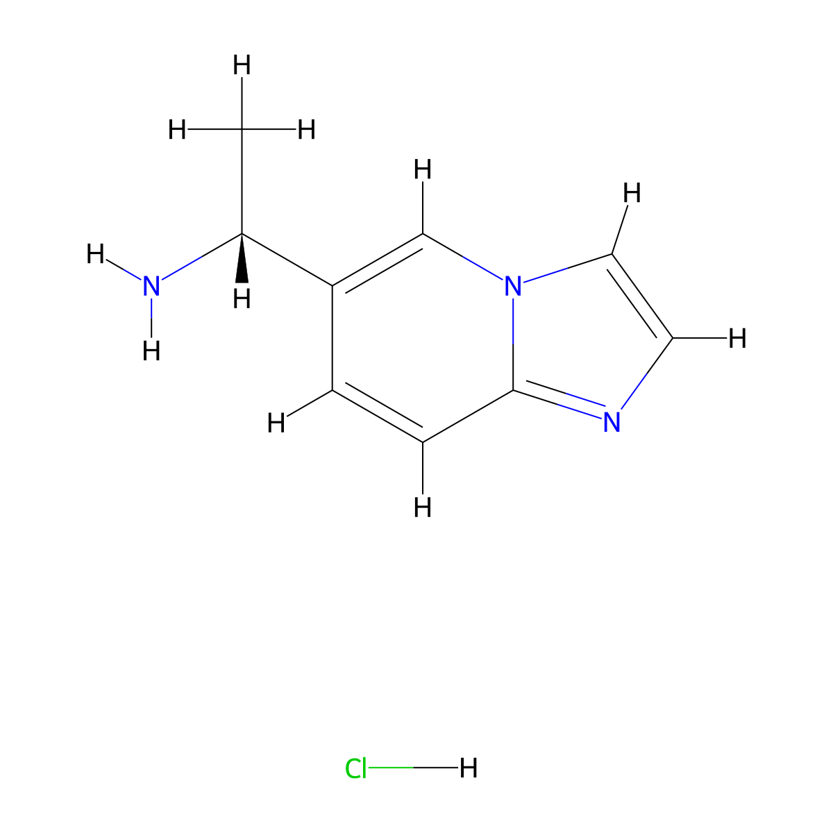 (R)-1-(Imidazo[1,2-a]pyridin-6-yl)ethanamine hydrochloride molecular structure, CAS 1841086-59-6