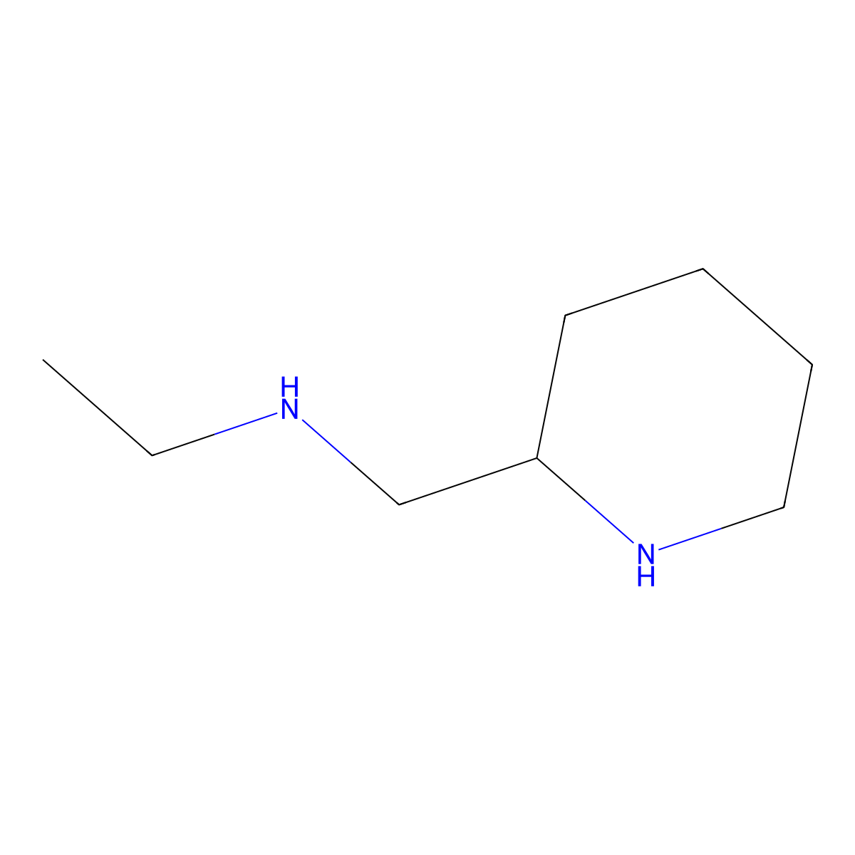 ethyl({[(2S)-piperidin-2-yl]methyl})amine molecular structure, CAS 1841087-23-7