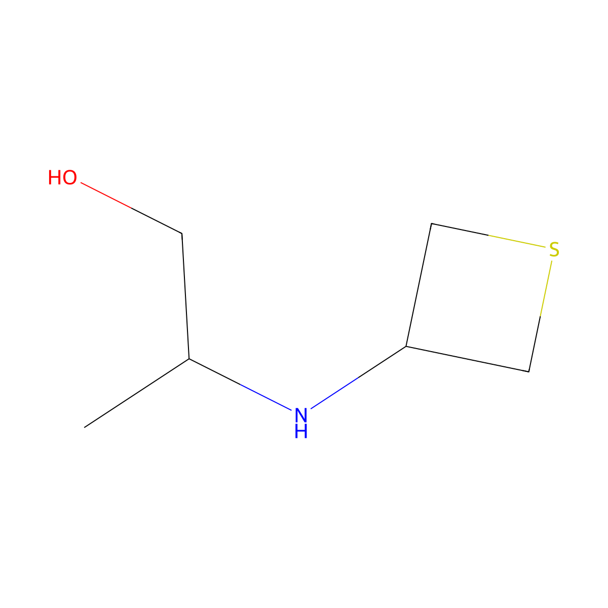 (S)-2-(Thietan-3-ylamino)propan-1-ol molecular structure, CAS 1841088-41-2