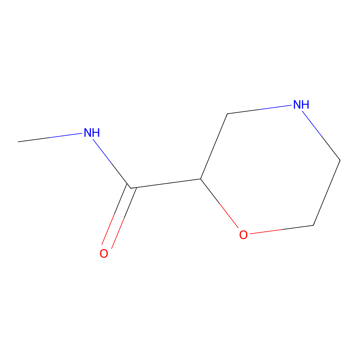 (2S)-N-methylmorpholine-2-carboxamide molecular structure, CAS 1841091-38-0