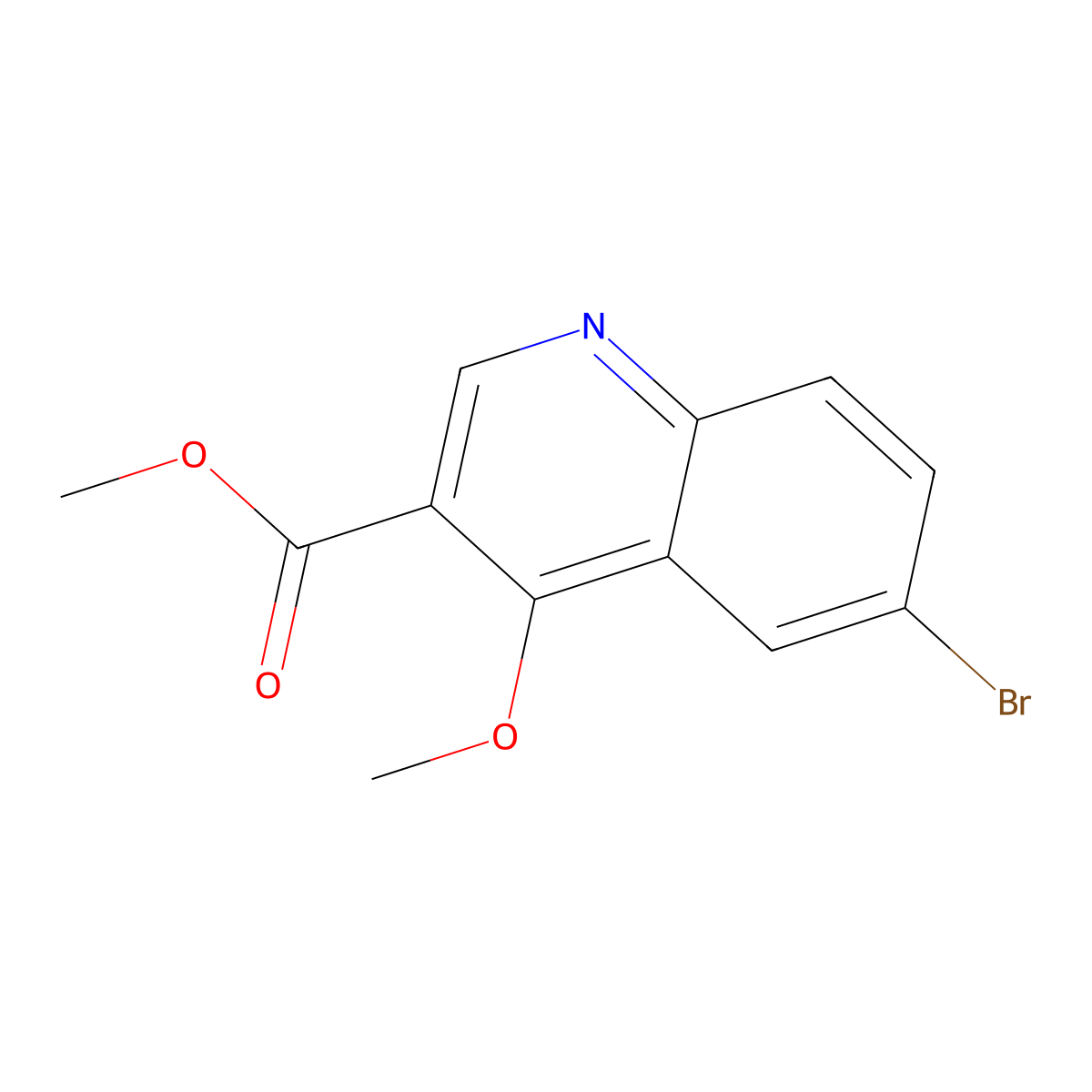 Methyl 6-bromo-4-methoxyquinoline-3-carboxylate molecular structure, CAS 1841096-87-4