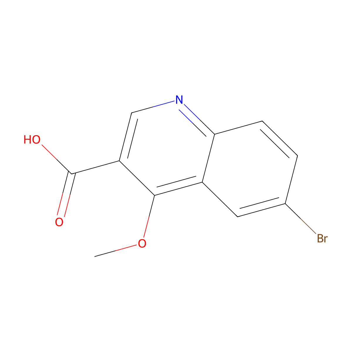 6-Bromo-4-methoxyquinoline-3-carboxylic acid molecular structure, CAS 1841096-88-5