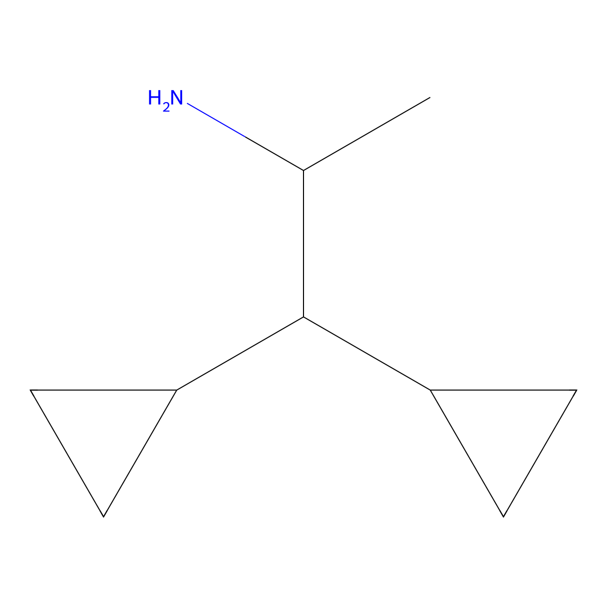 (2s)-1,1-Dicyclopropylpropan-2-amine molecular structure, CAS 1841105-65-4