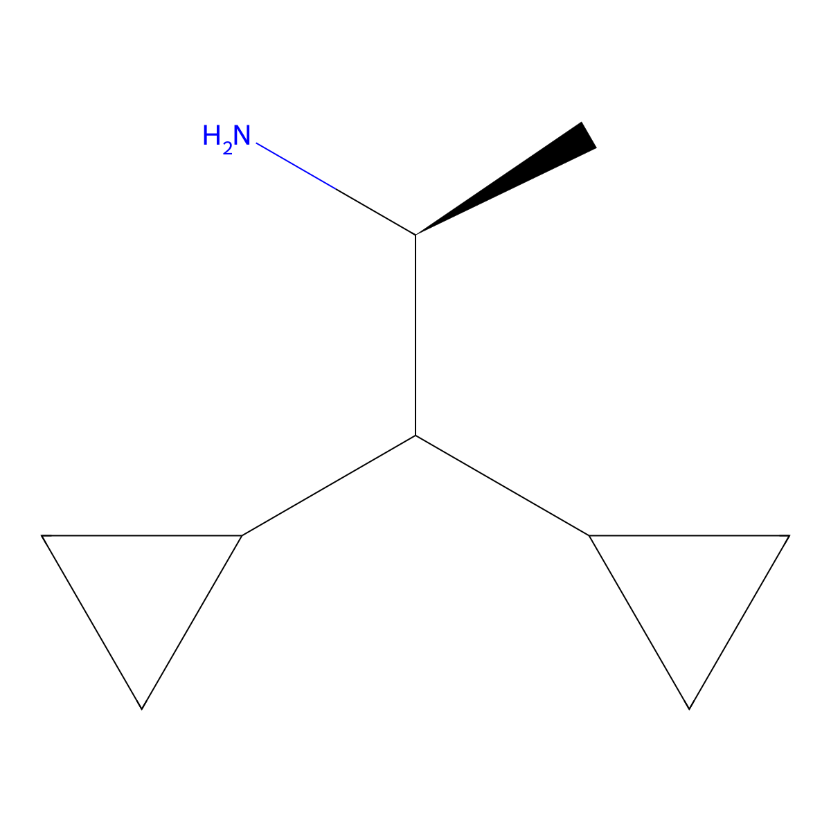 (2s)-1,1-Dicyclopropylpropan-2-amine molecular structure, CAS 1841105-65-4
