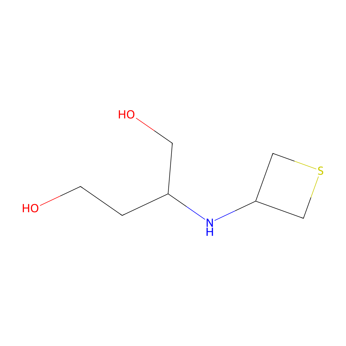 (R)-2-(Thietan-3-ylamino)butane-1,4-diol molecular structure, CAS 1841114-50-8