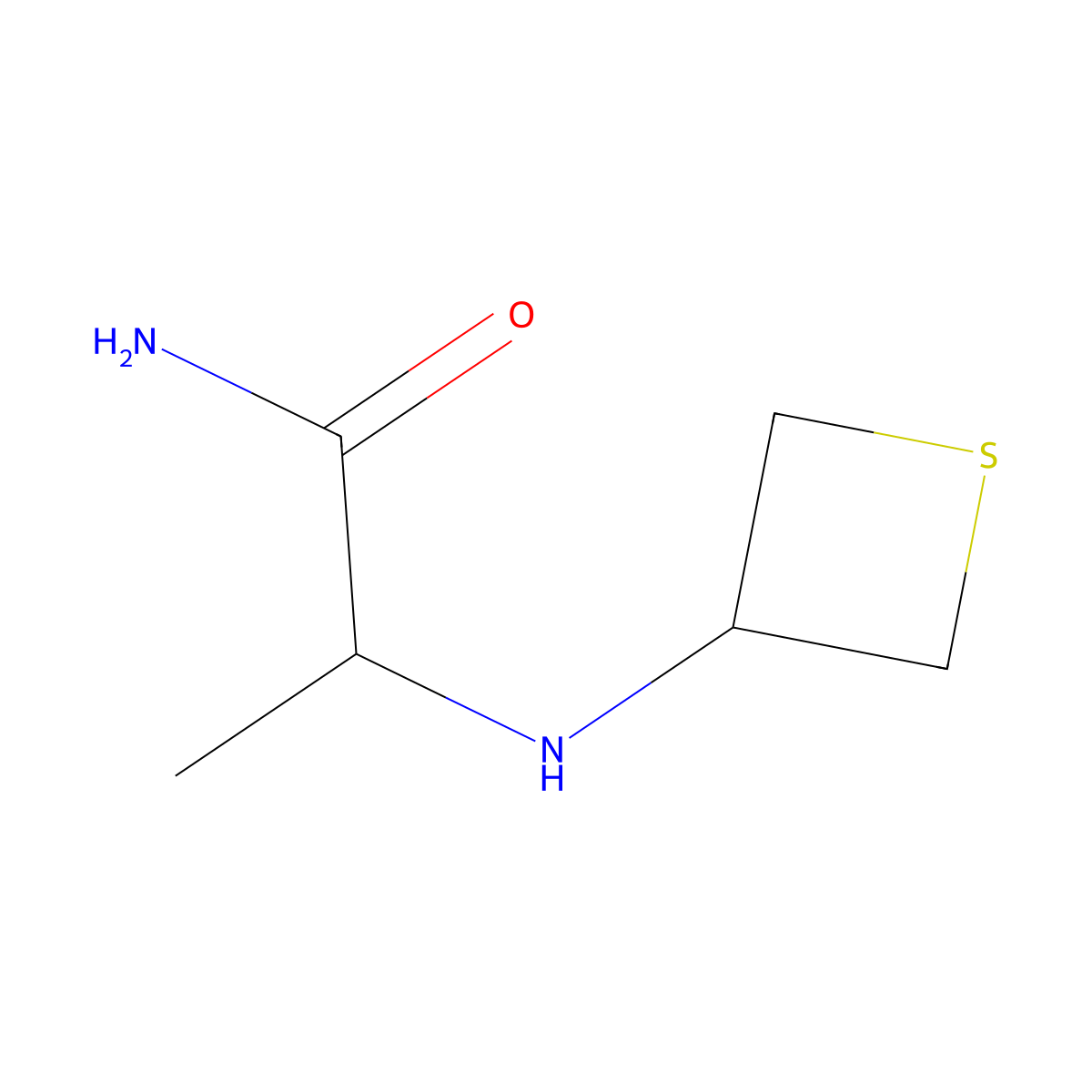 (R)-2-(Thietan-3-ylamino)propanamide molecular structure, CAS 1841115-91-0