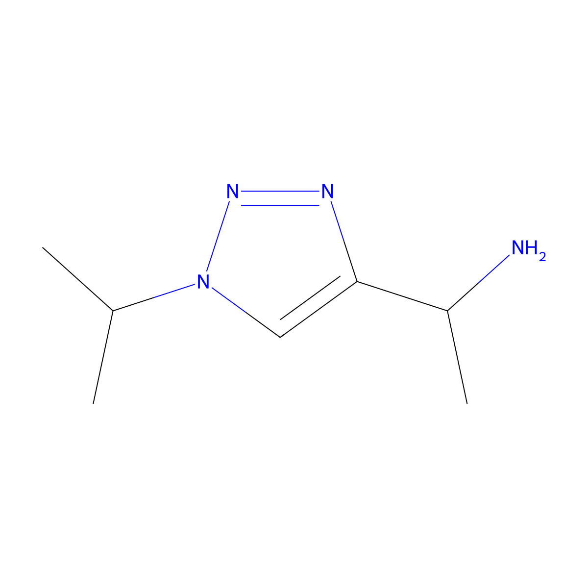 (1R)-1-[1-(Propan-2-yl)-1H-1,2,3-triazol-4-yl]ethan-1-amine molecular structure, CAS 1841119-32-1