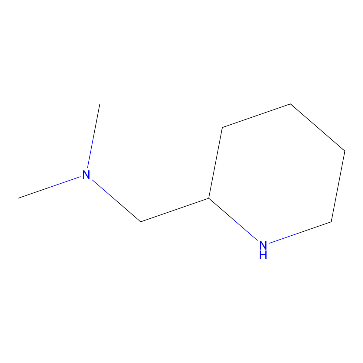 dimethyl({[(2R)-piperidin-2-yl]methyl})amine molecular structure, CAS 1841133-73-0