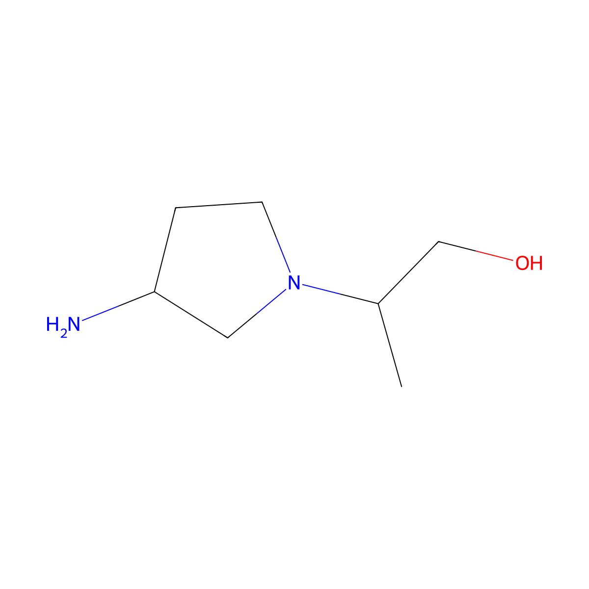 2-[(3R)-3-aminopyrrolidin-1-yl]propan-1-ol molecular structure, CAS 1841182-27-1