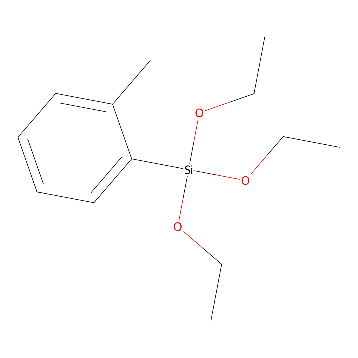 Triethoxy(2-methylphenyl)silane molecular structure, CAS 18412-55-0