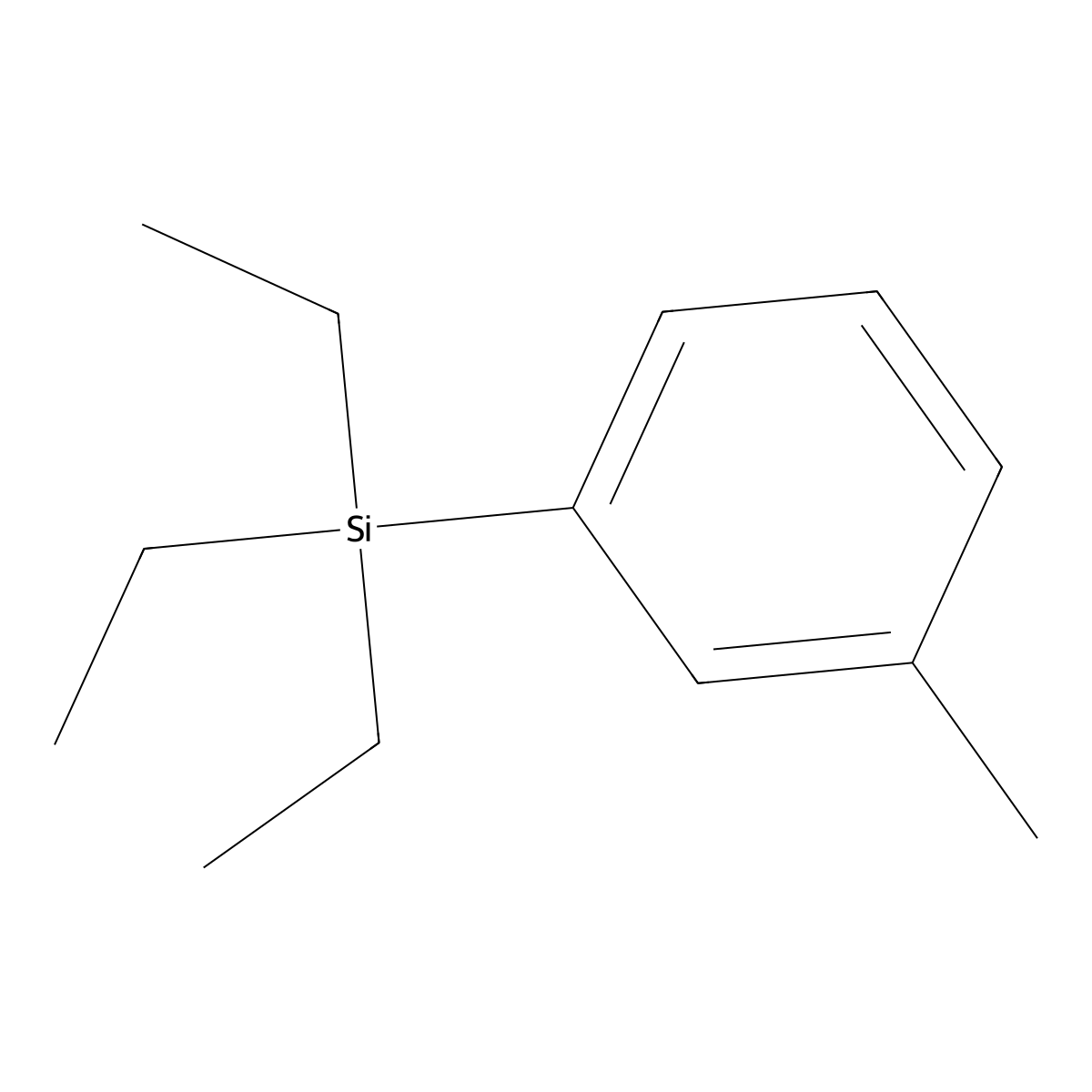 Triethyl(3-methylphenyl)silane molecular structure, CAS 18412-77-6