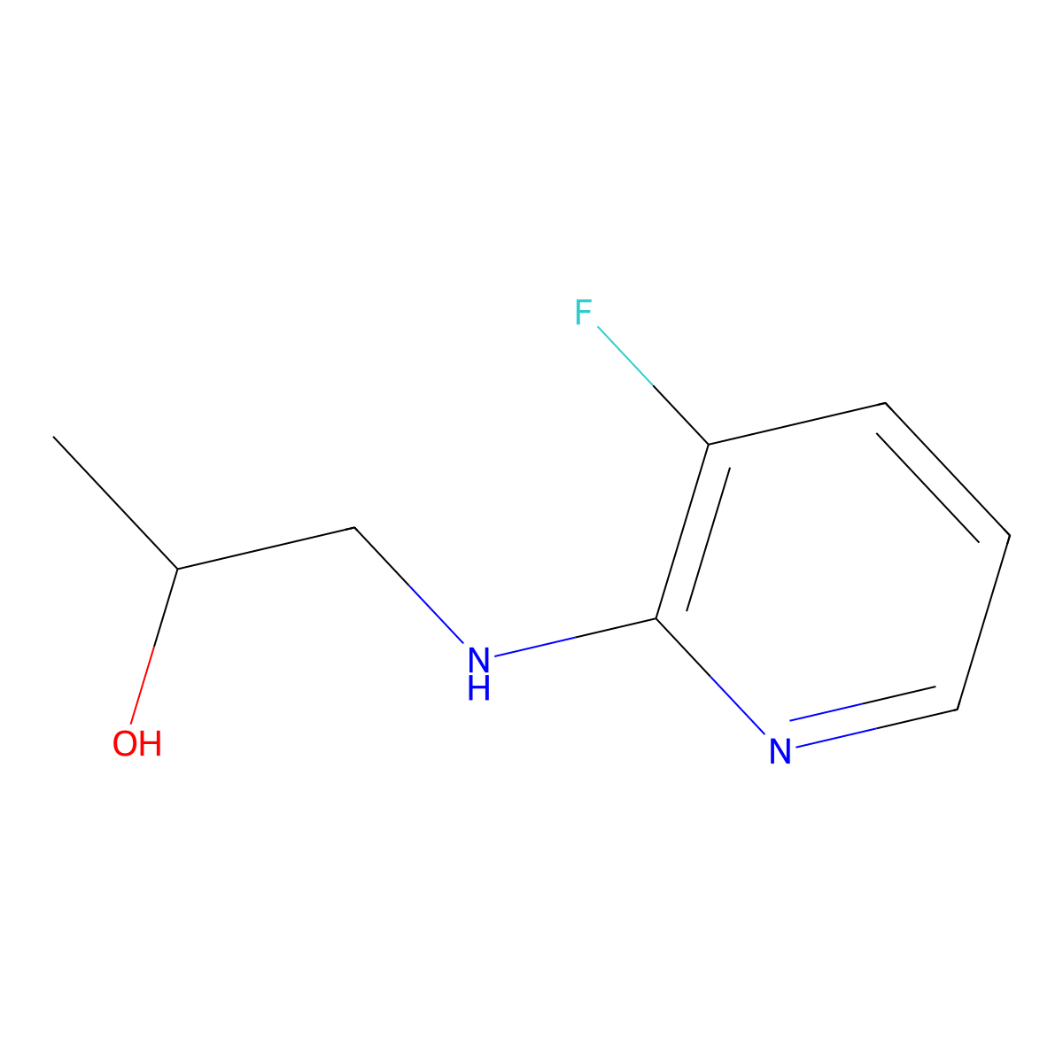 (2R)-1-[(3-fluoropyridin-2-yl)amino]propan-2-ol molecular structure, CAS 1841217-64-8