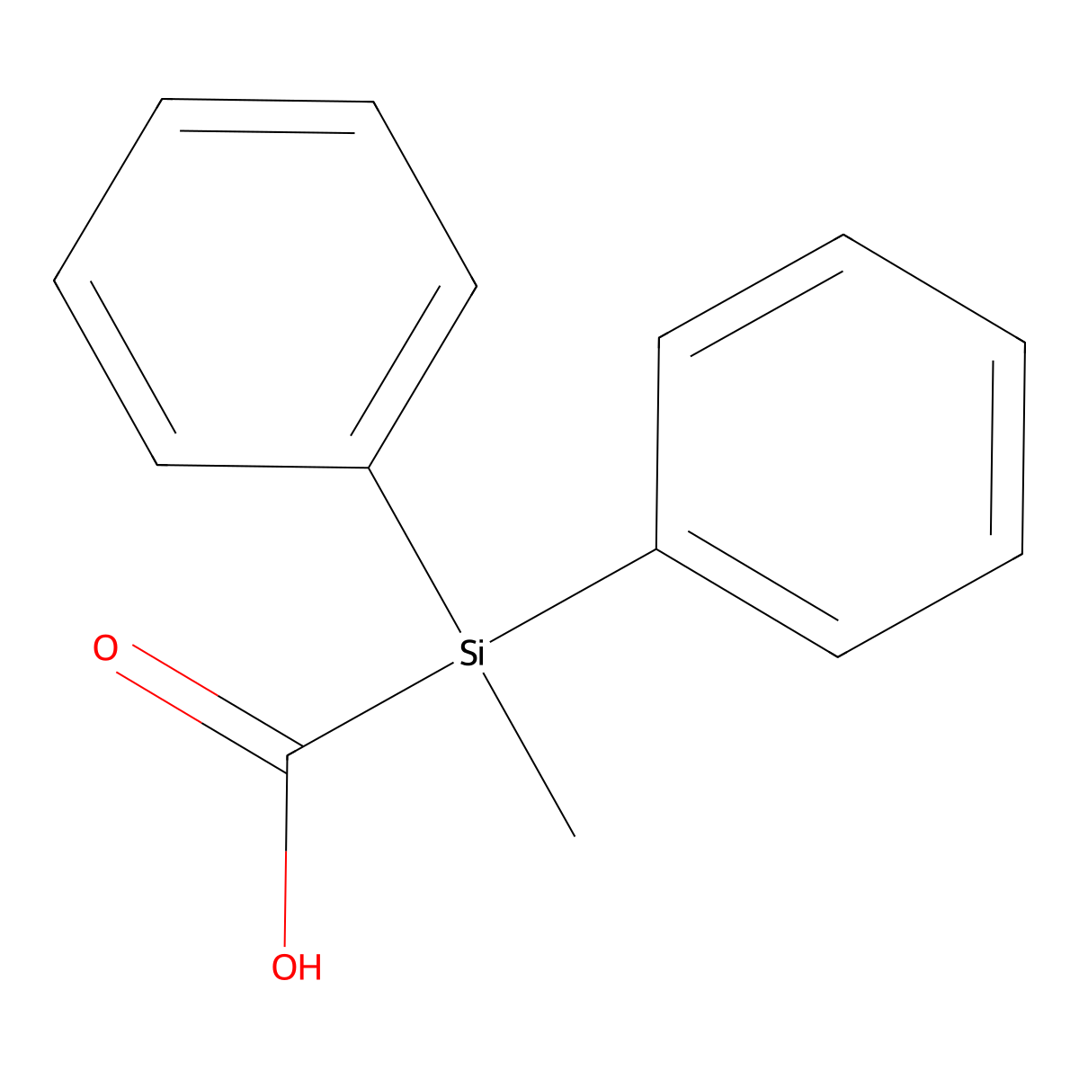 1-Methyl-1,1-diphenylsilanecarboxylic acid molecular structure, CAS 18414-58-9