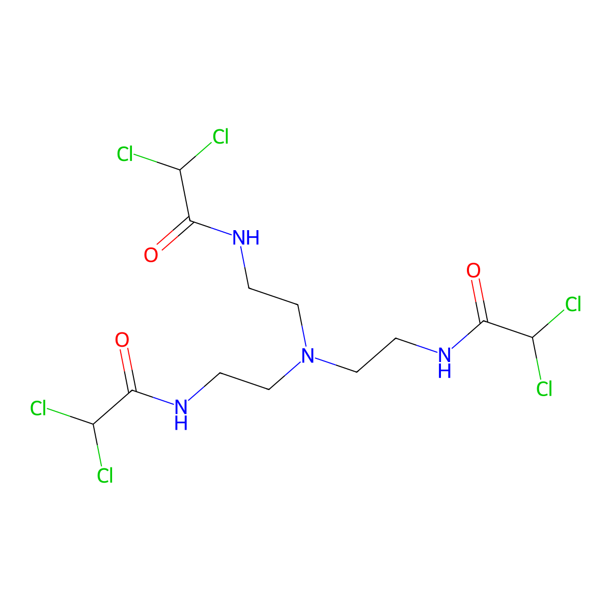 N-(2-{bis[2-(2,2-dichloroacetamido)ethyl]amino}ethyl)-2,2-dichloroacetamide molecular structure, CAS 1841421-67-7