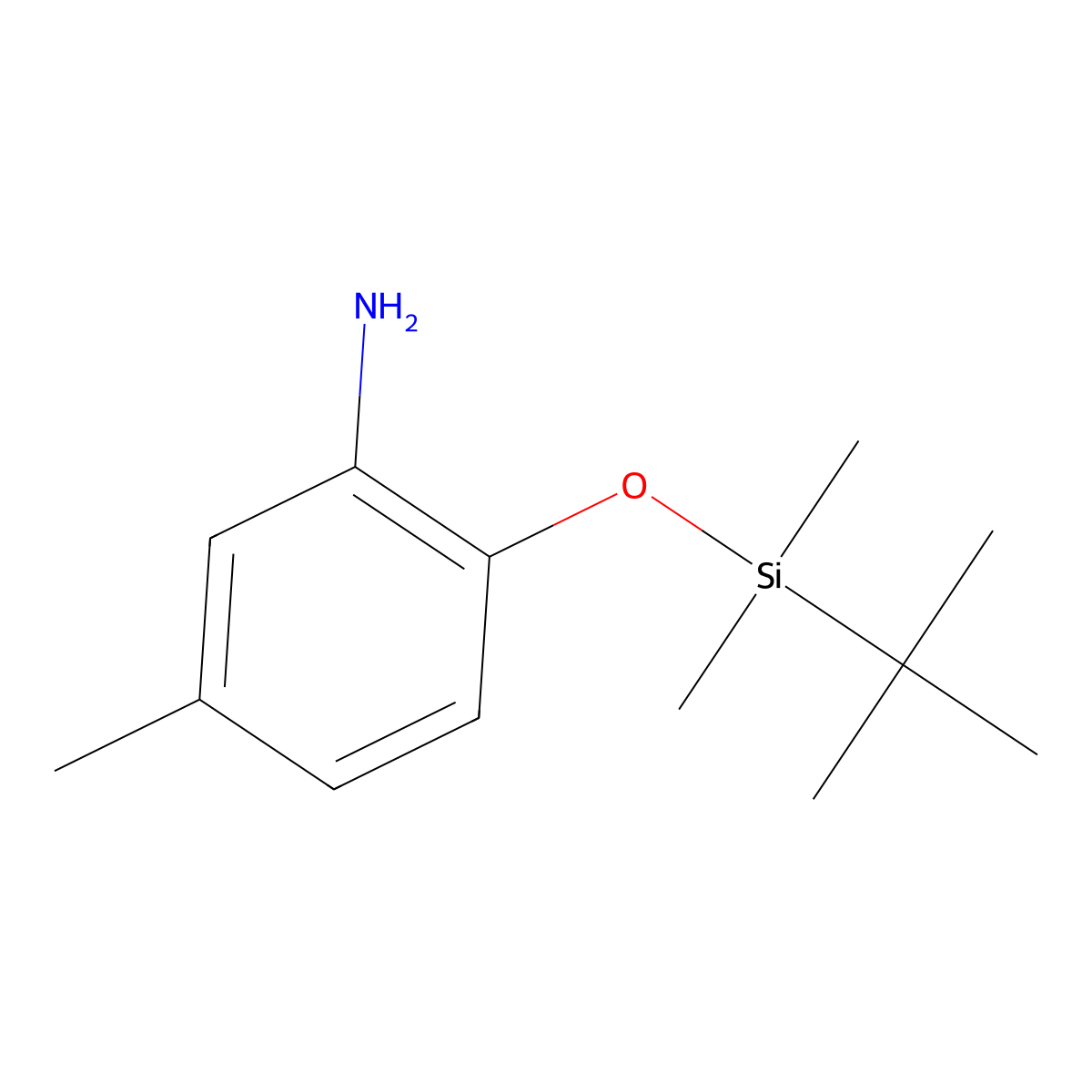 2-((Tert-butyldimethylsilyl)oxy)-5-methylaniline molecular structure, CAS 1841435-42-4