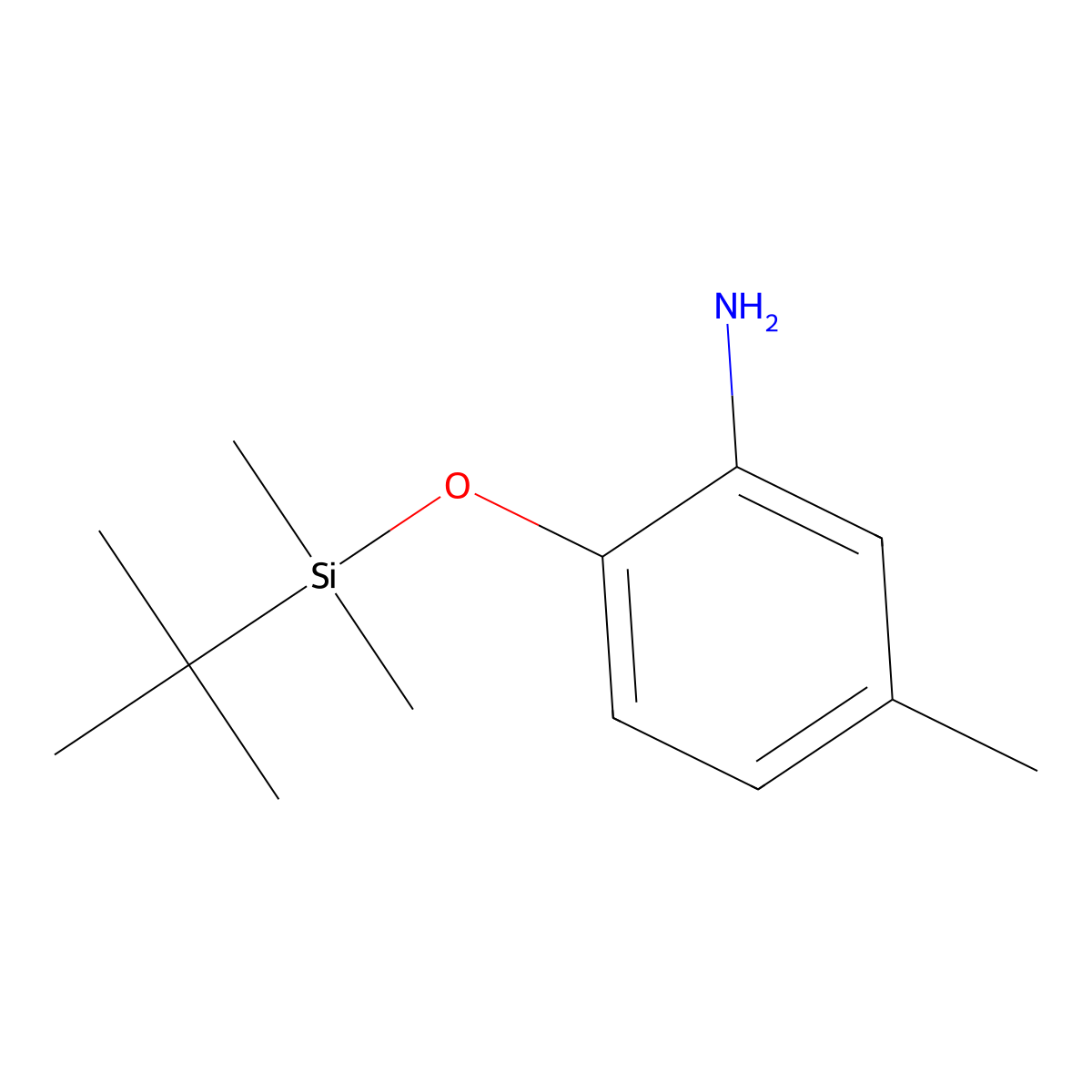 2-((Tert-butyldimethylsilyl)oxy)-5-methylaniline molecular structure, CAS 1841435-42-4