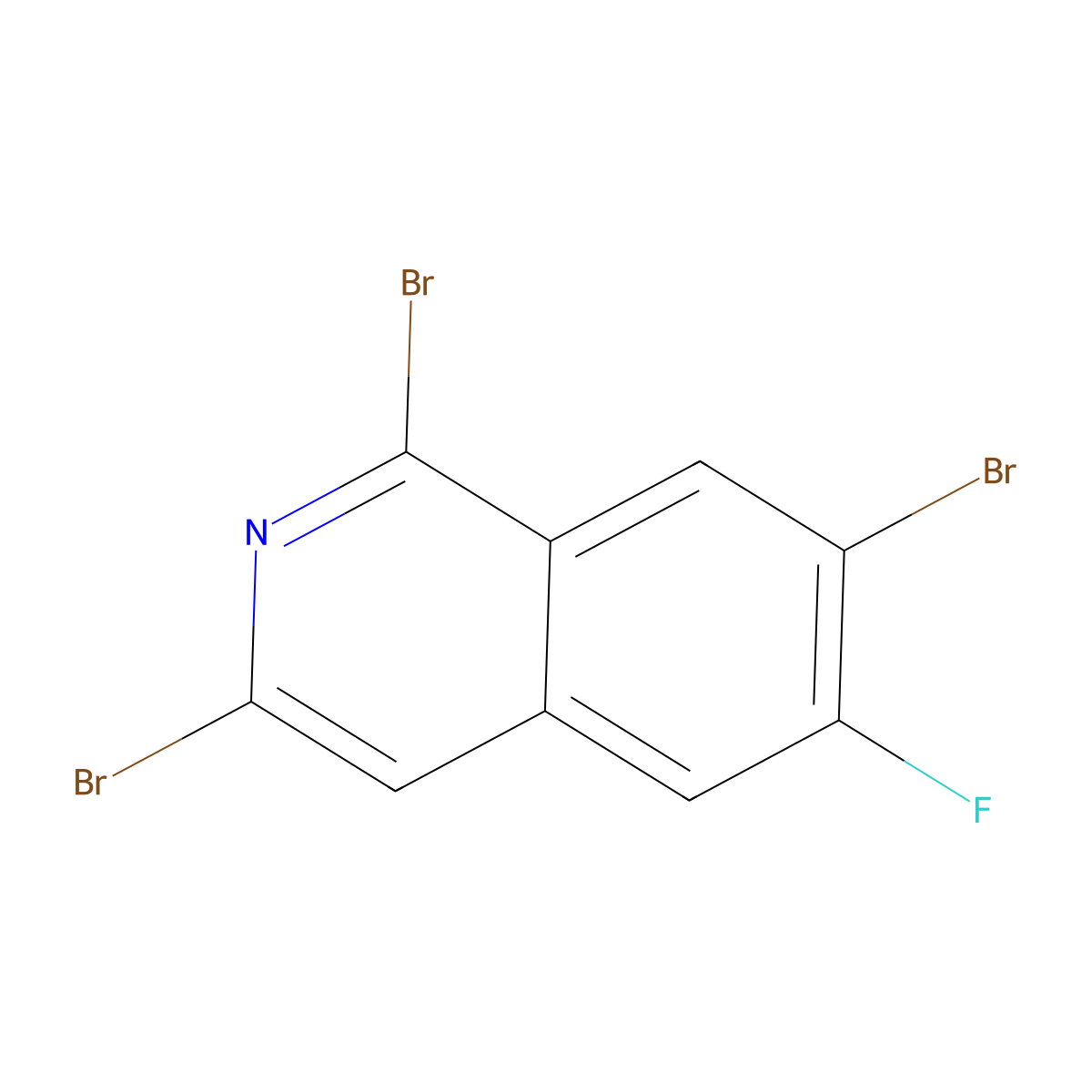 1,3,7-Tribromo-6-fluoroisoquinoline molecular structure, CAS 1841444-15-2