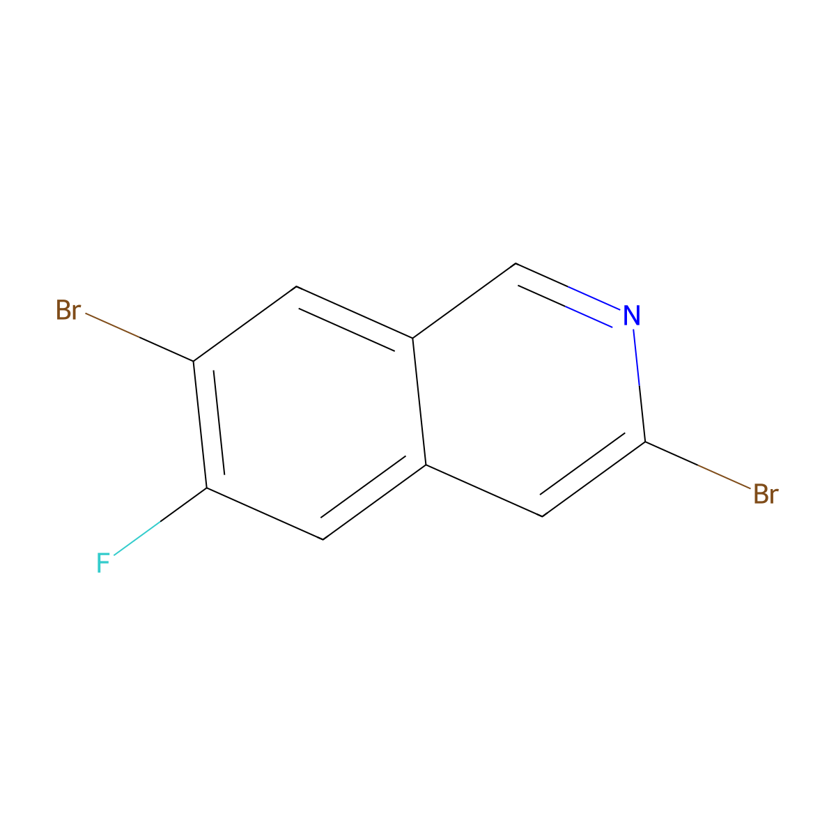 3,7-Dibromo-6-fluoroisoquinoline molecular structure, CAS 1841444-16-3