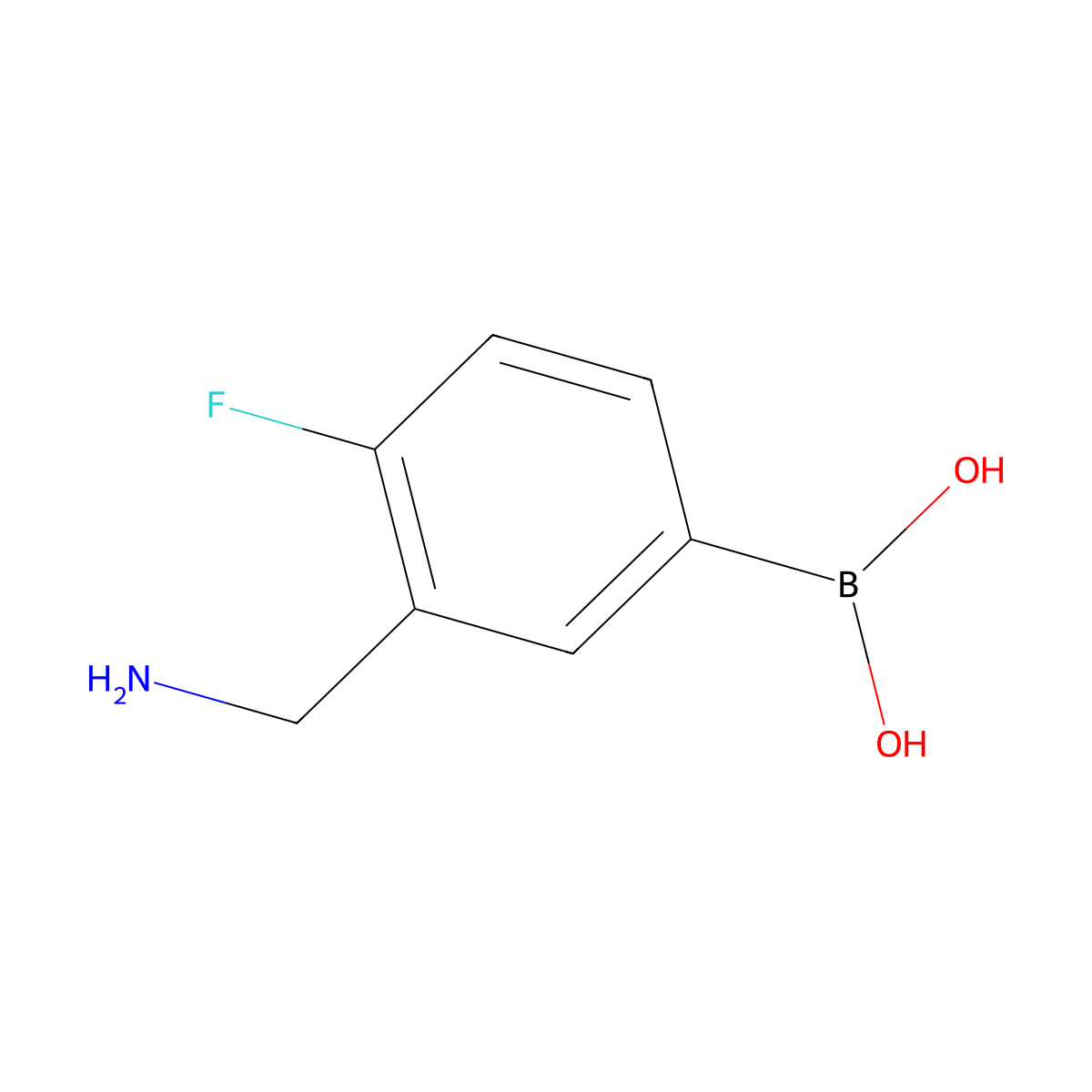 [3-(Aminomethyl)-4-fluorophenyl]boronic acid molecular structure, CAS 1841507-10-5