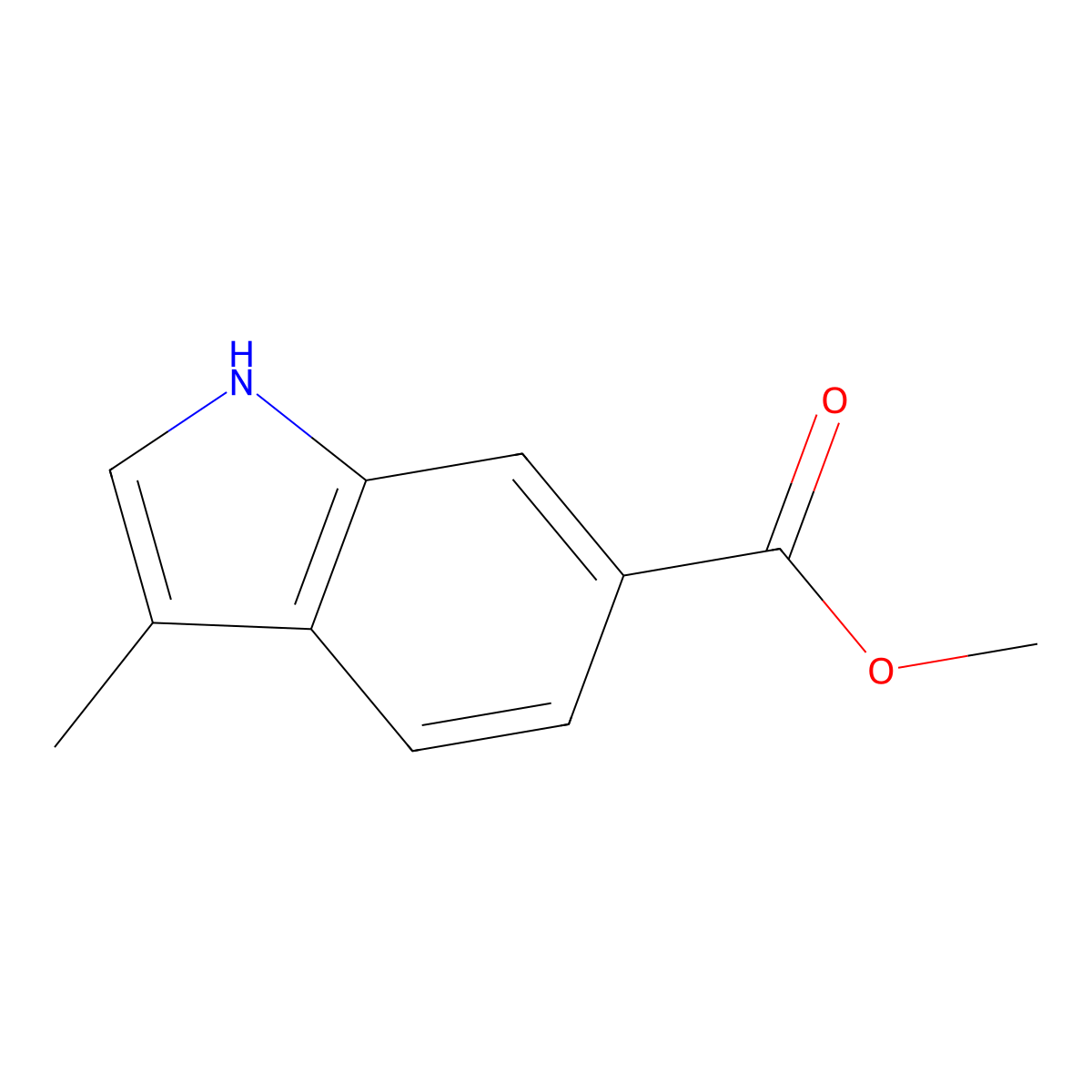 Methyl 3-methyl-1H-indole-6-carboxylate molecular structure, CAS 184151-49-3