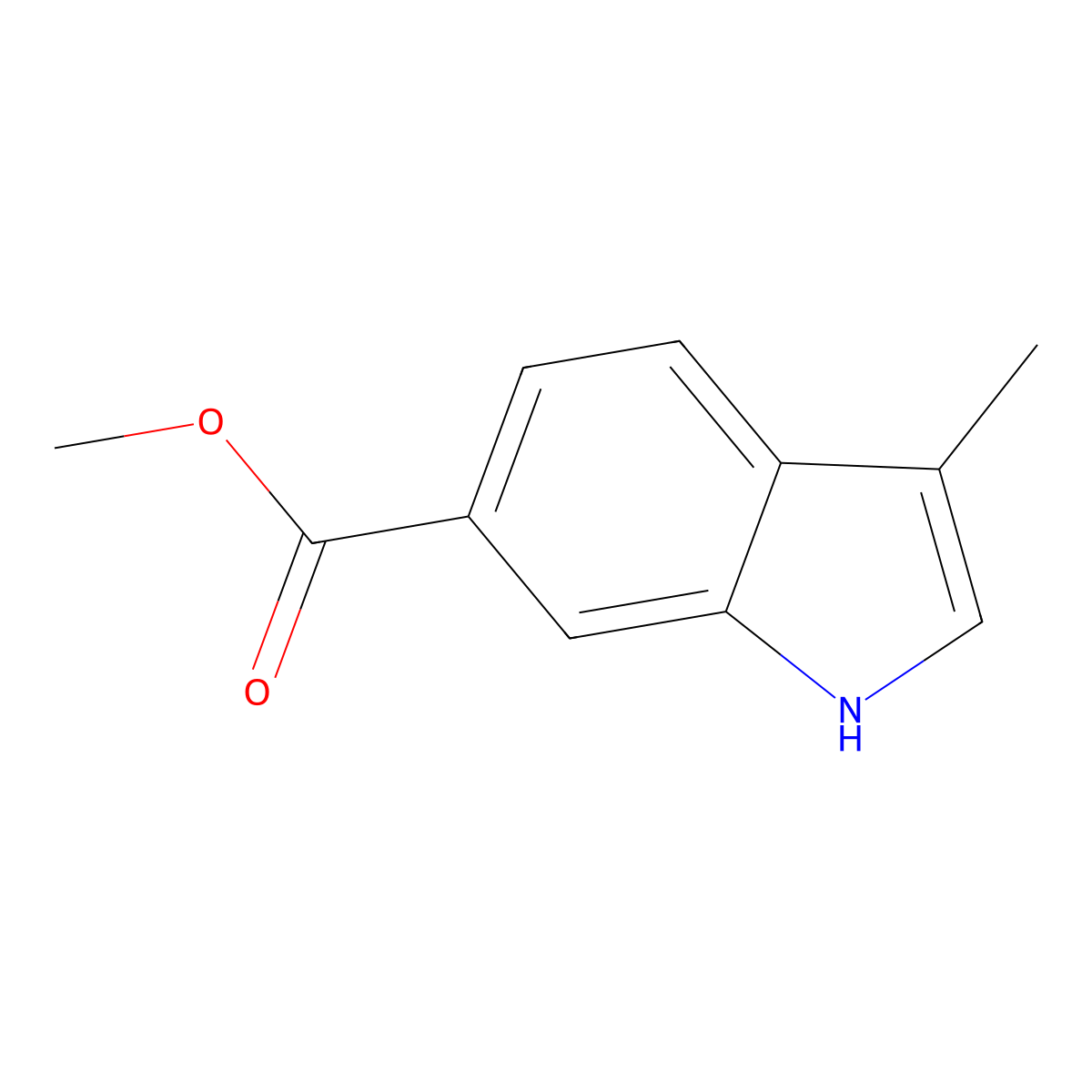 Methyl 3-methyl-1H-indole-6-carboxylate molecular structure, CAS 184151-49-3