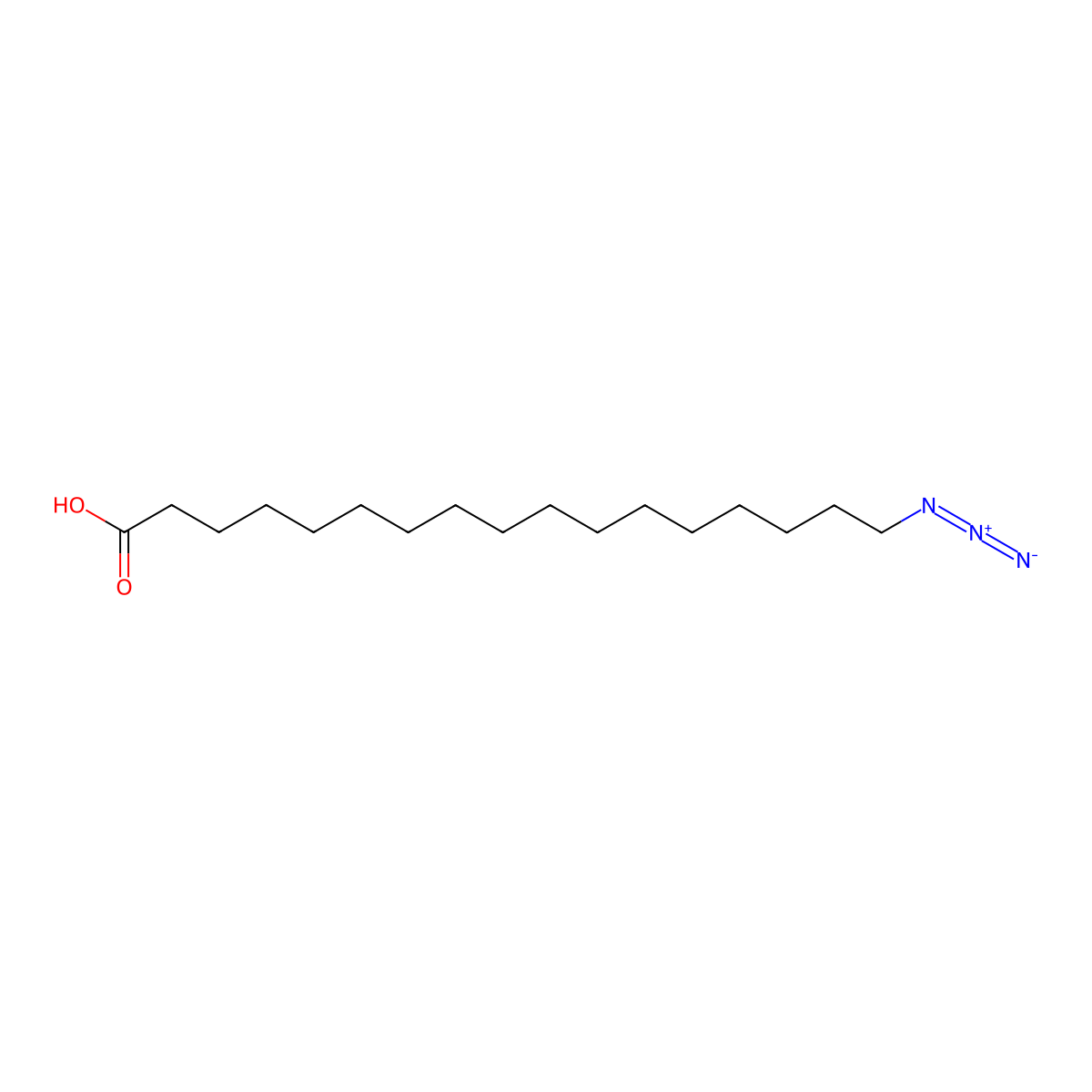 17-Azidoheptadecanoic acid molecular structure, CAS 1841512-95-5