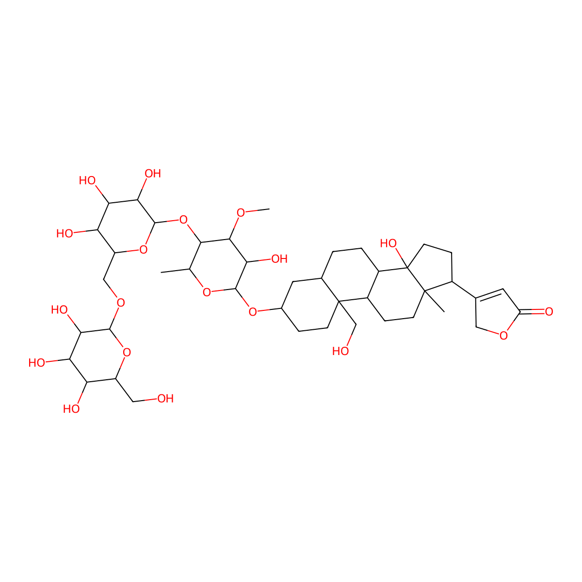 Cannogenol 3-O-|A-gentiobiosyl-(1 inverted exclamation marku4)-|A-L-thevetoside molecular structure, CAS 1841524-78-4