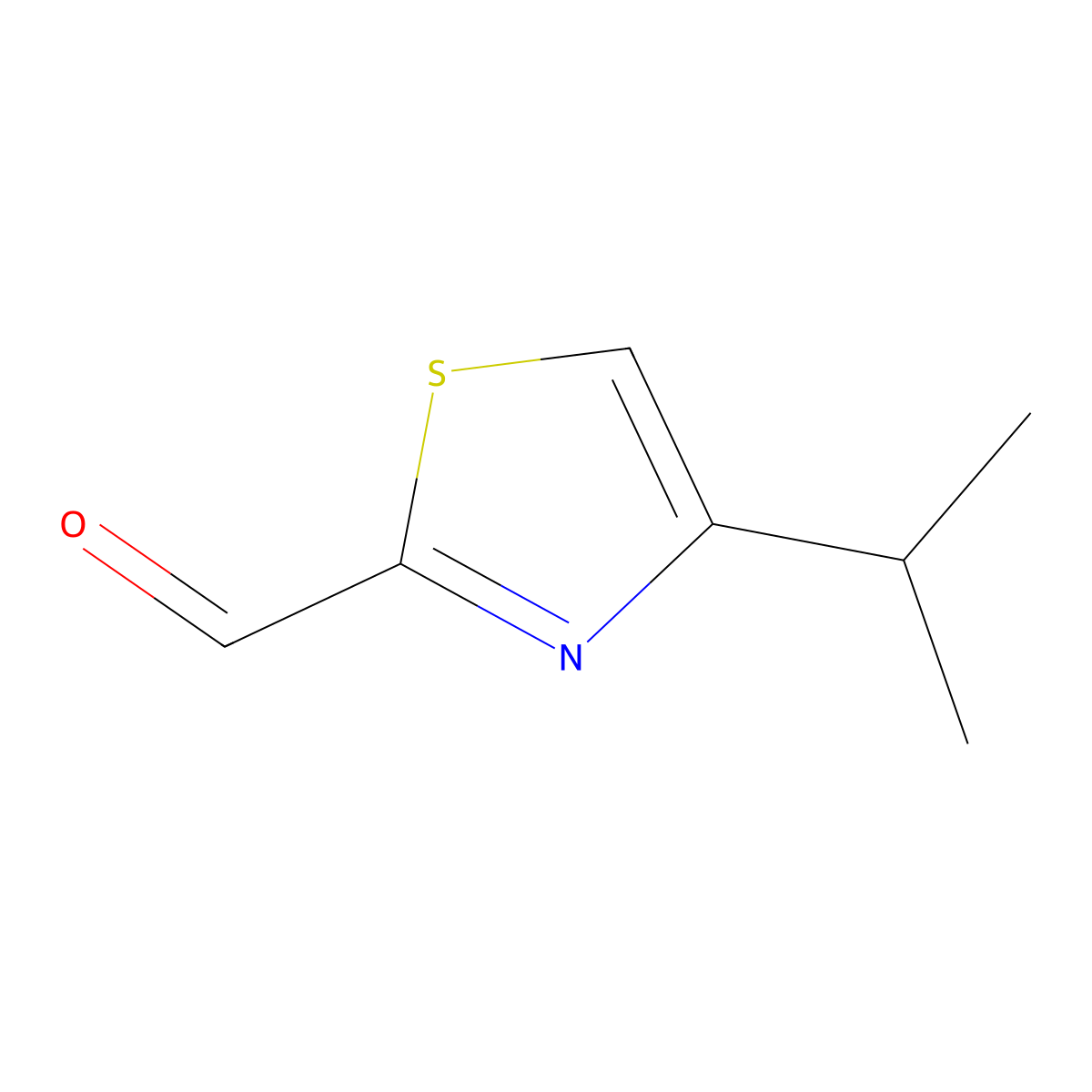 4-Isopropyl-1,3-thiazole-2-carbaldehyde molecular structure, CAS 184154-42-5