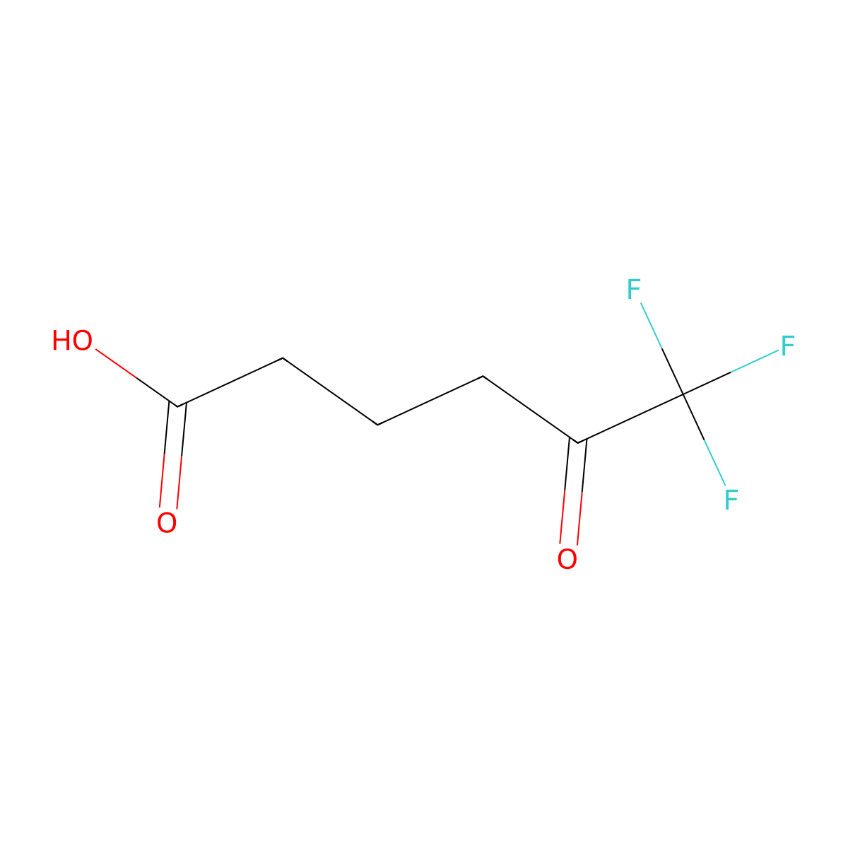 5-Oxo-6,6,6-trifluorohexanoic acid molecular structure, CAS 184157-09-3