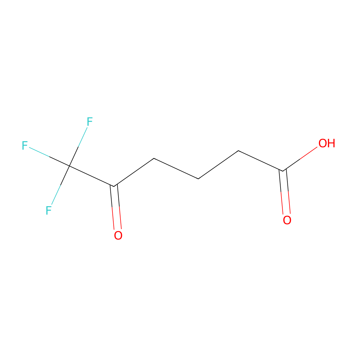 5-Oxo-6,6,6-trifluorohexanoic acid molecular structure, CAS 184157-09-3