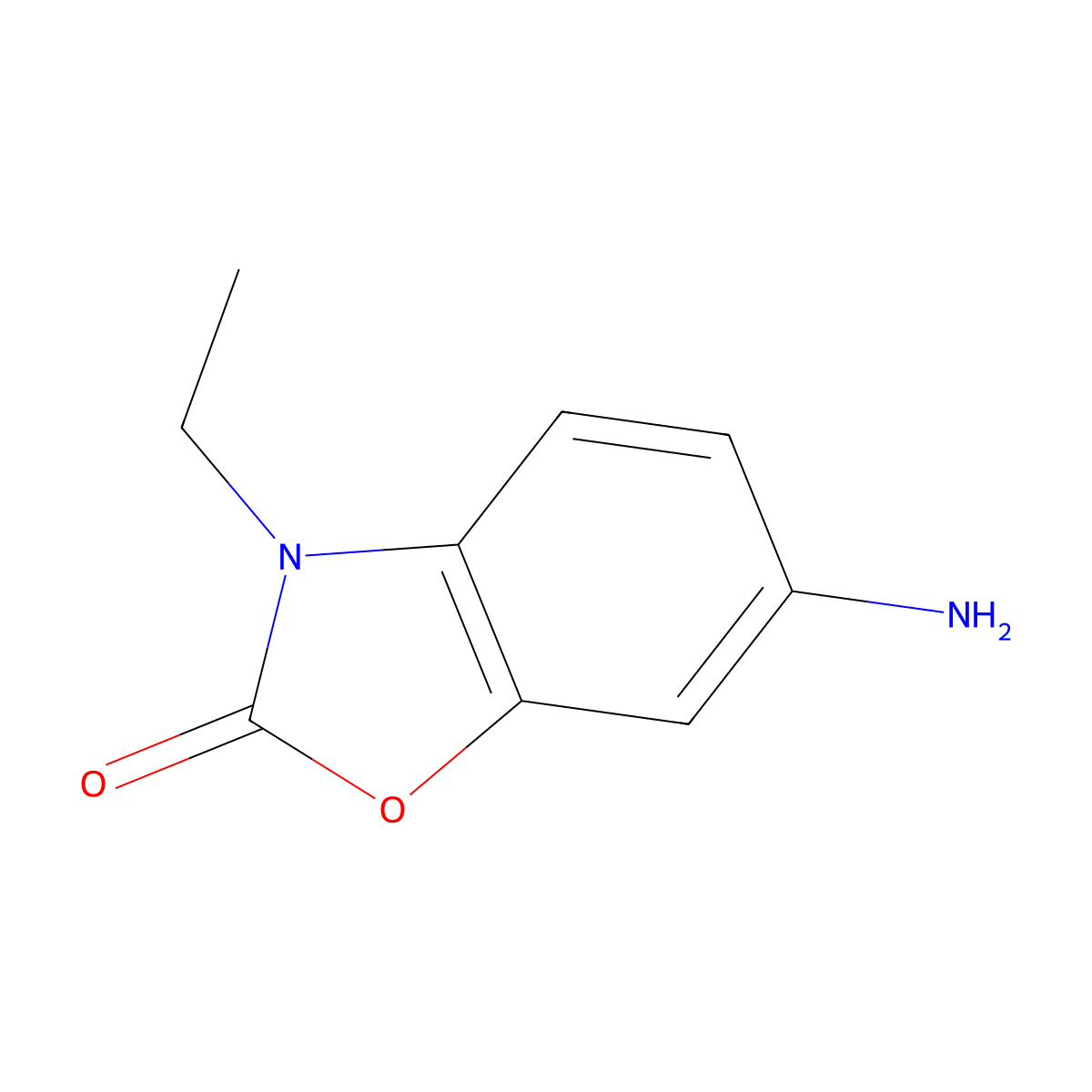 6-Amino-3-ethyl-2,3-dihydro-1,3-benzoxazol-2-one molecular structure, CAS 184159-08-8