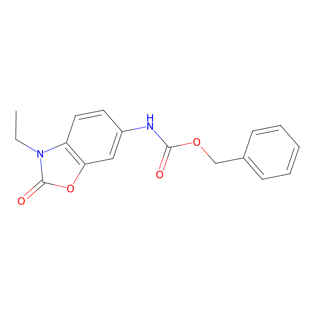 benzyl N-(3-ethyl-2-oxo-2,3-dihydro-1,3-benzoxazol-6-yl)carbamate molecular structure, CAS 184159-11-3