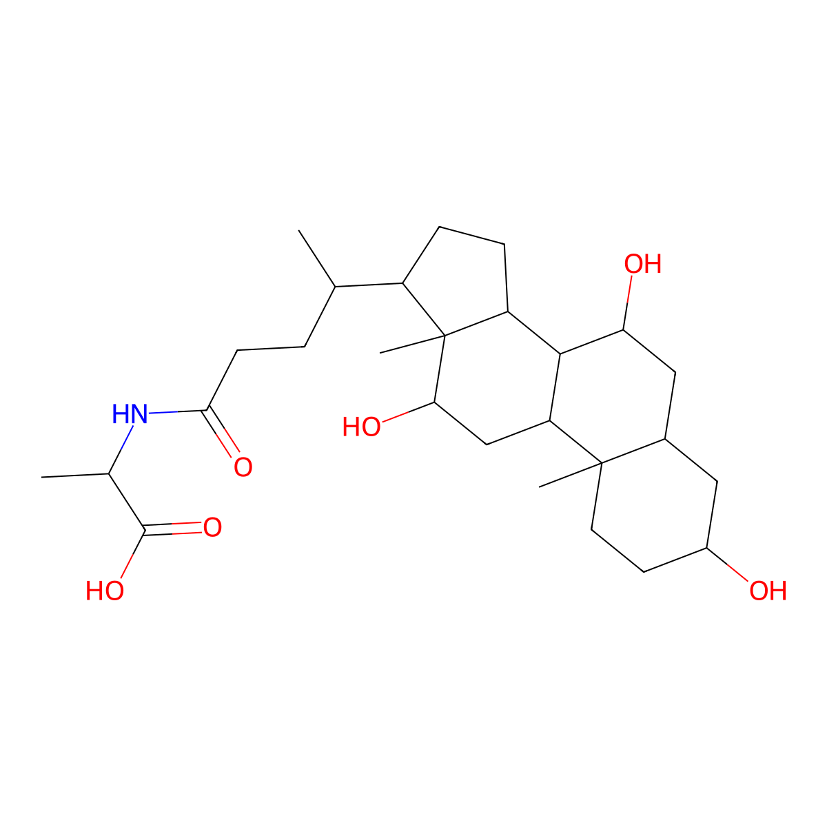 N-Cholyl-L-alanine molecular structure, CAS 18416-54-1