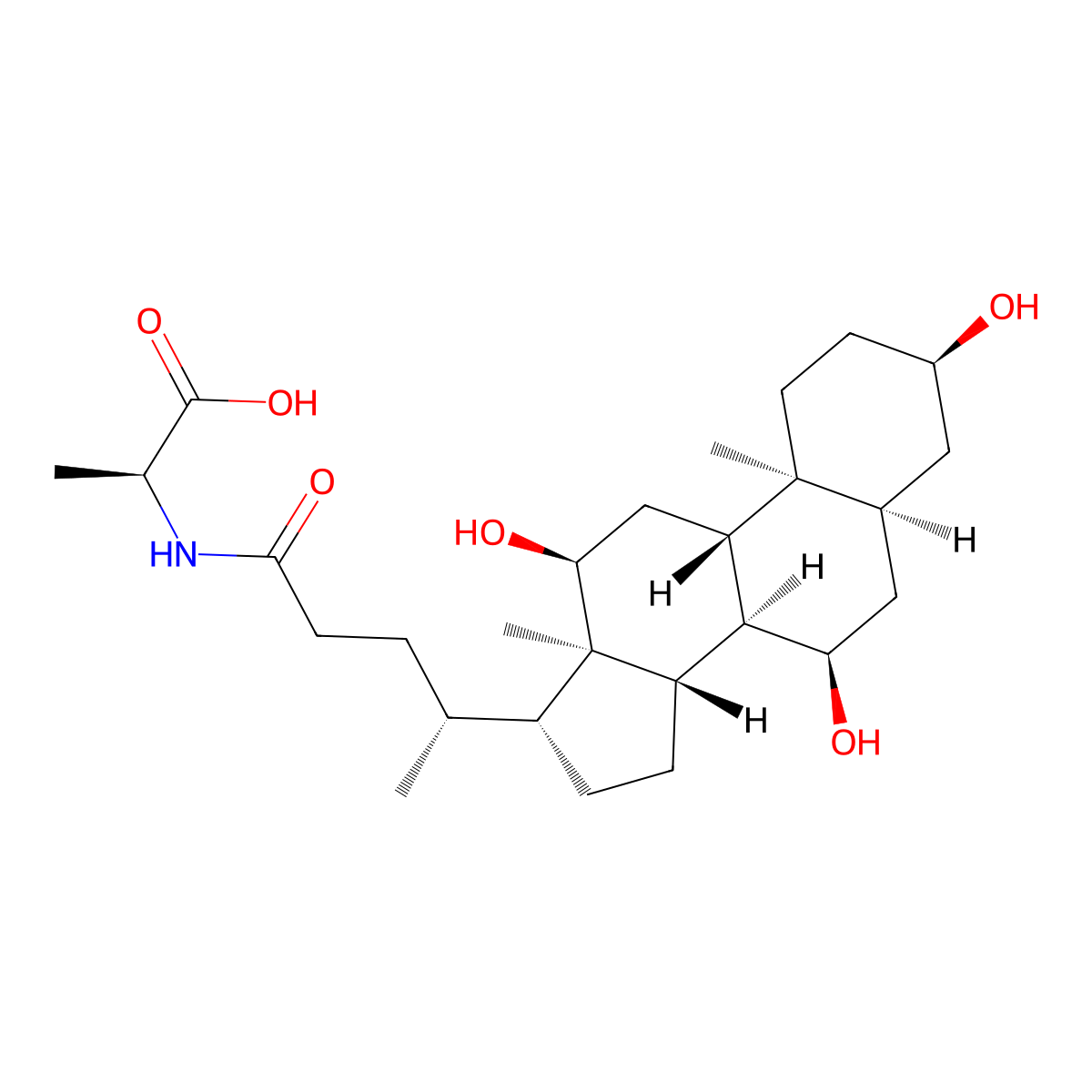 N-Cholyl-L-alanine molecular structure, CAS 18416-54-1