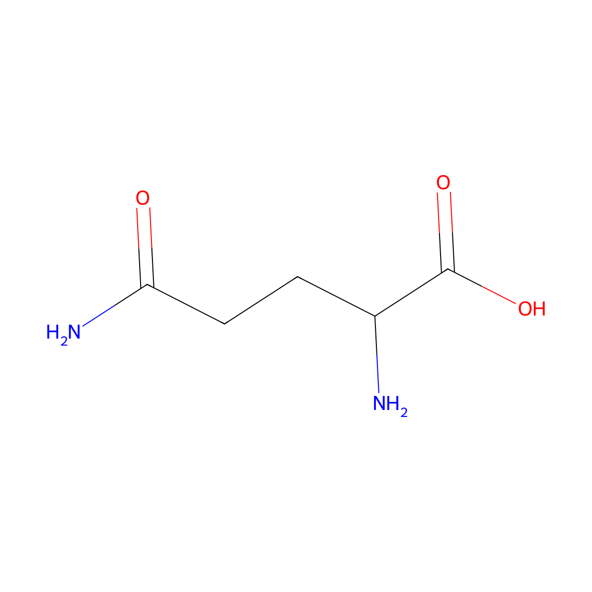 Glutamine 5-C-13 molecular structure, CAS 184161-19-1