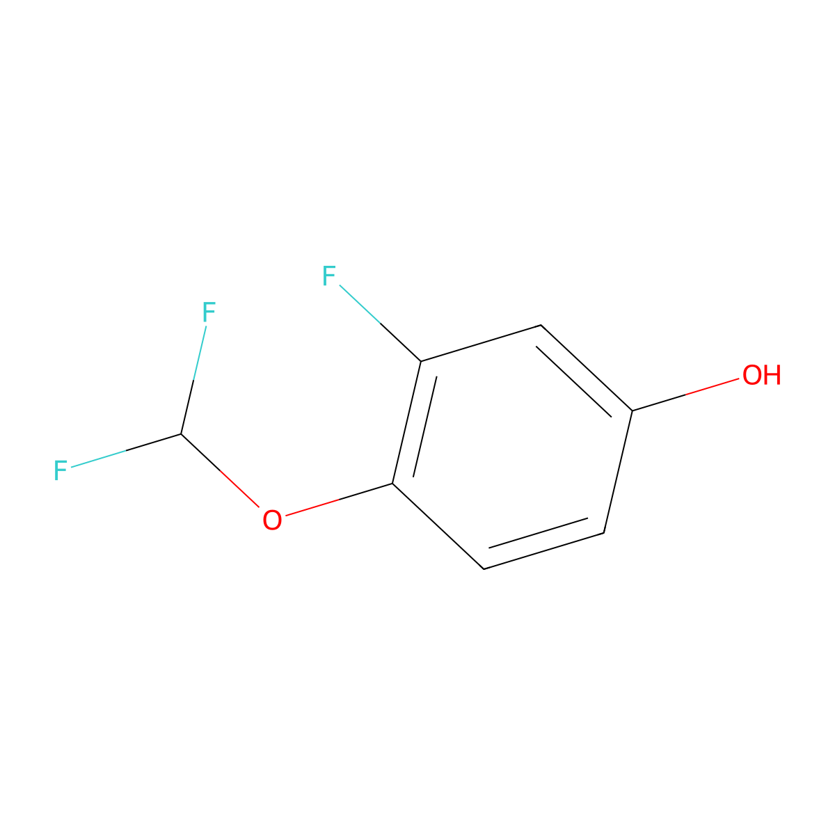 4-(Difluoromethoxy)-3-fluorophenol molecular structure, CAS 184162-48-9