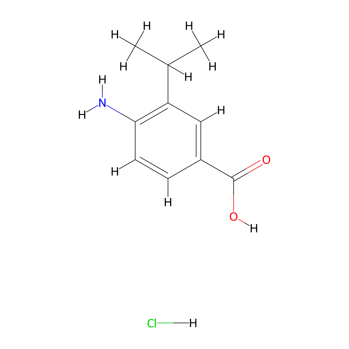 4-Amino-3-isopropylbenzoic acid hydrochloride molecular structure, CAS 184163-19-7