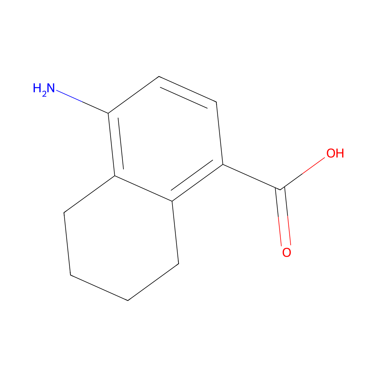 4-Amino-5,6,7,8-tetrahydronaphthalene-1-carboxylic acid molecular structure, CAS 184163-26-6