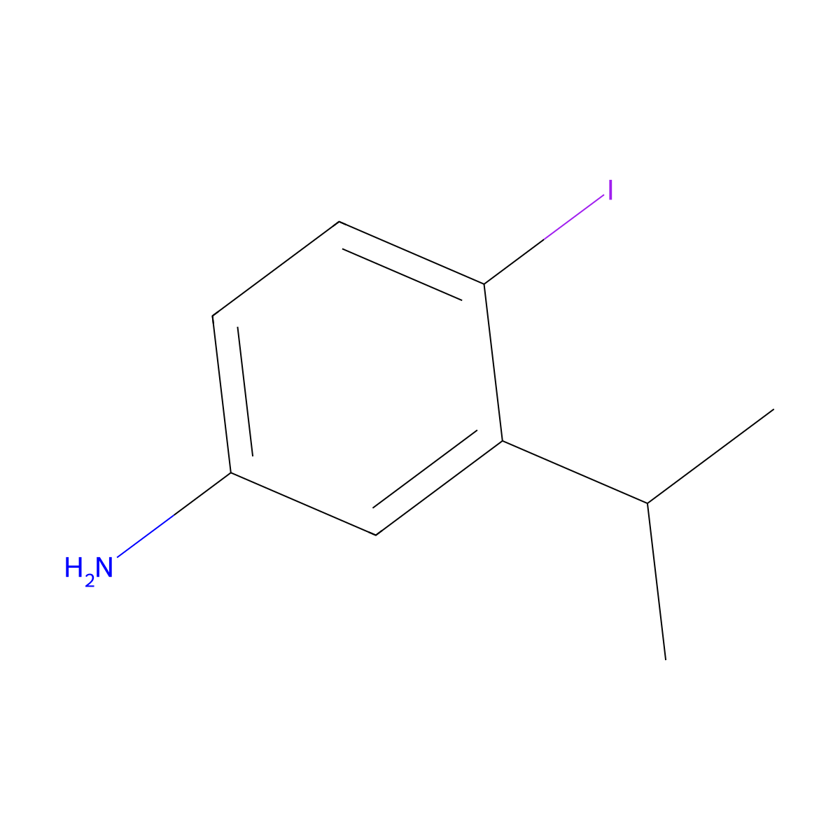 4-Iodo-3-isopropylaniline molecular structure, CAS 184163-71-1