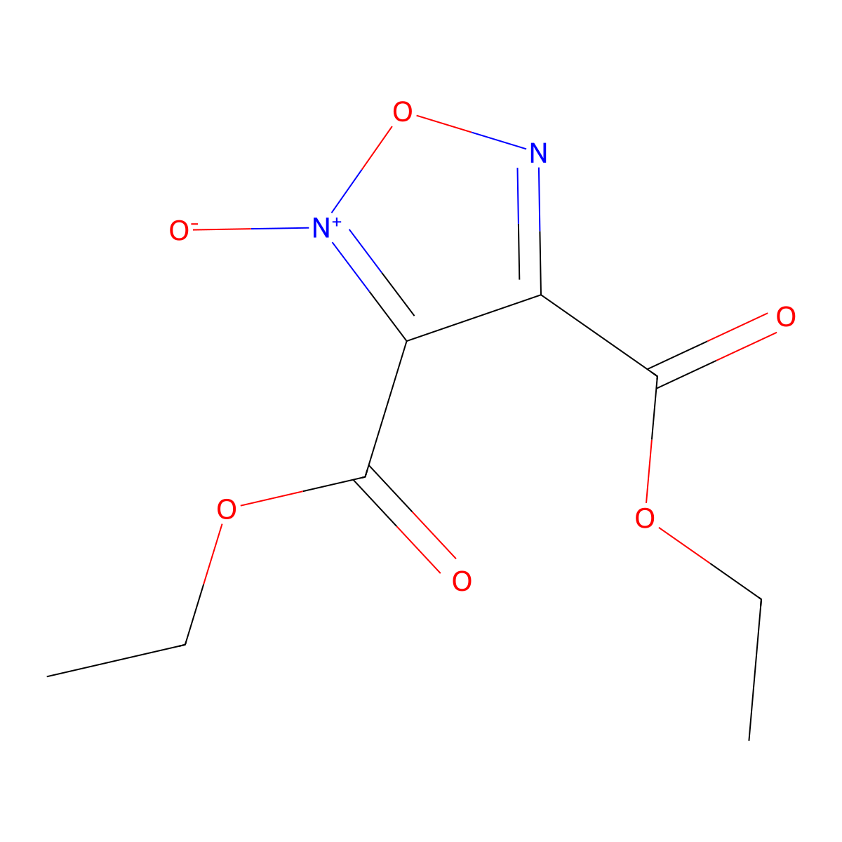 Diethyl 1,2,5-oxadiazole-3,4-dicarboxylate 2-oxide molecular structure, CAS 18417-40-8