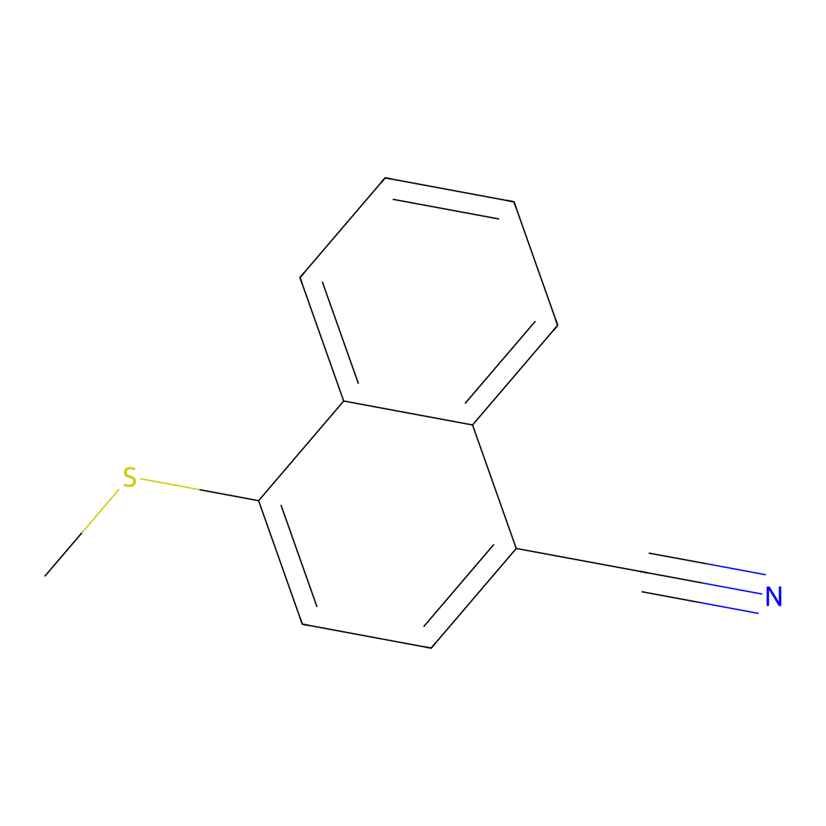 4-(Methylthio)-1-naphthalenecarbonitrile molecular structure, CAS 184170-36-3