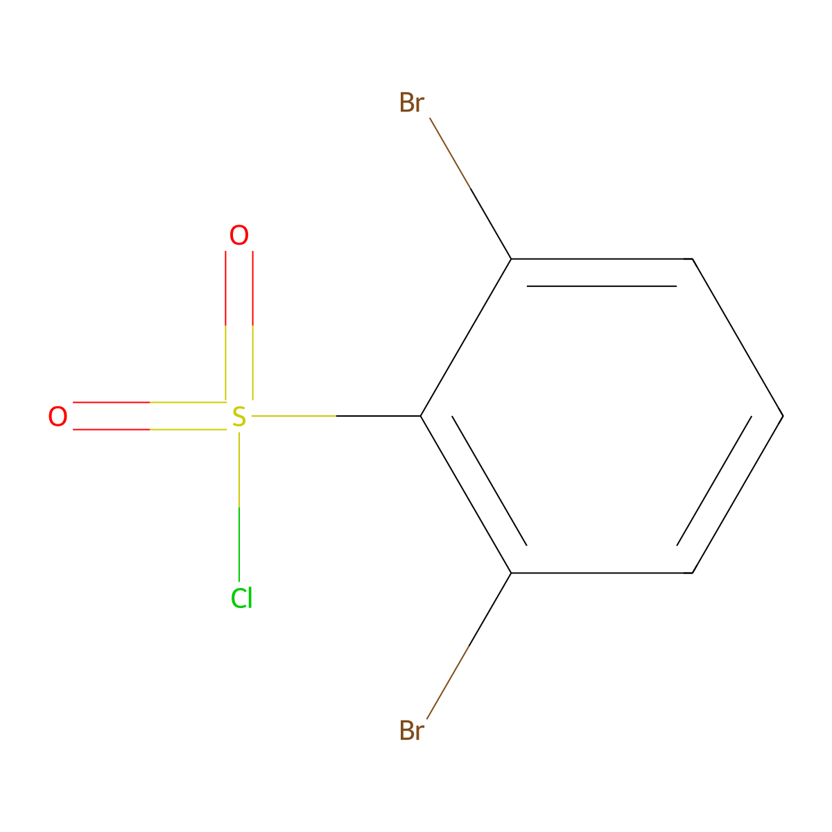 2,6-Dibromobenzene-1-sulfonyl chloride molecular structure, CAS 184170-43-2