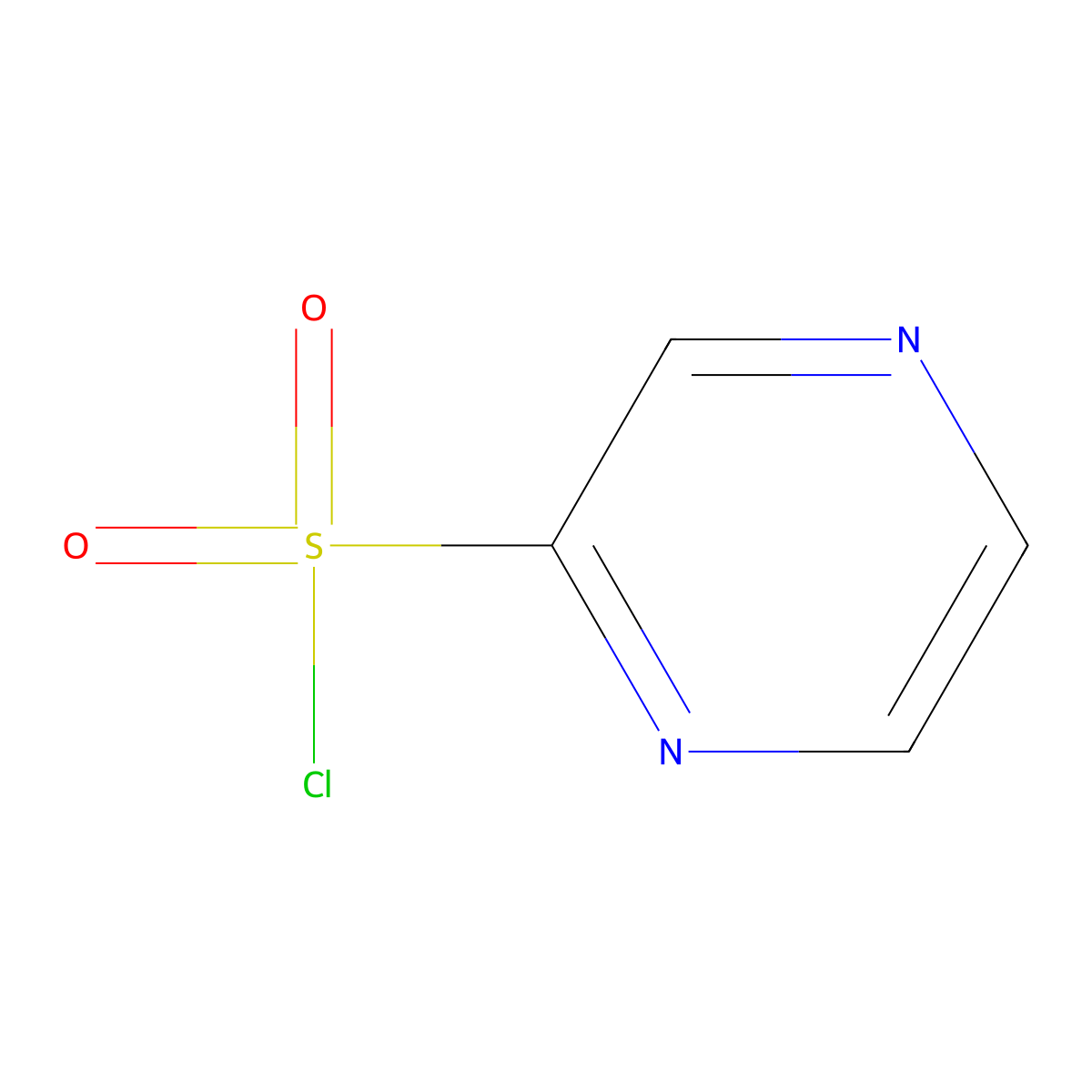 Pyrazine-2-sulfonyl chloride molecular structure, CAS 184170-48-7