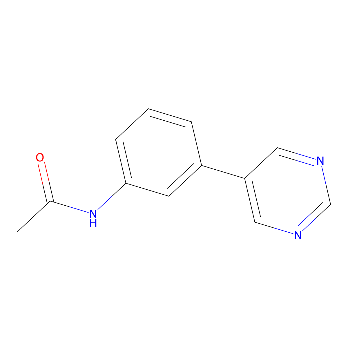 N-Acetyl 3-(5-pyrimidyl)aniline molecular structure, CAS 184173-95-3