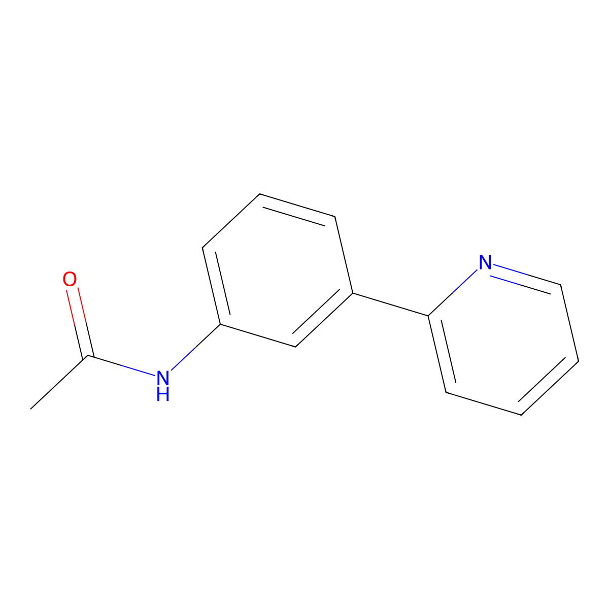 N-(3-(Pyridin-2-yl)phenyl)acetamide molecular structure, CAS 184173-97-5