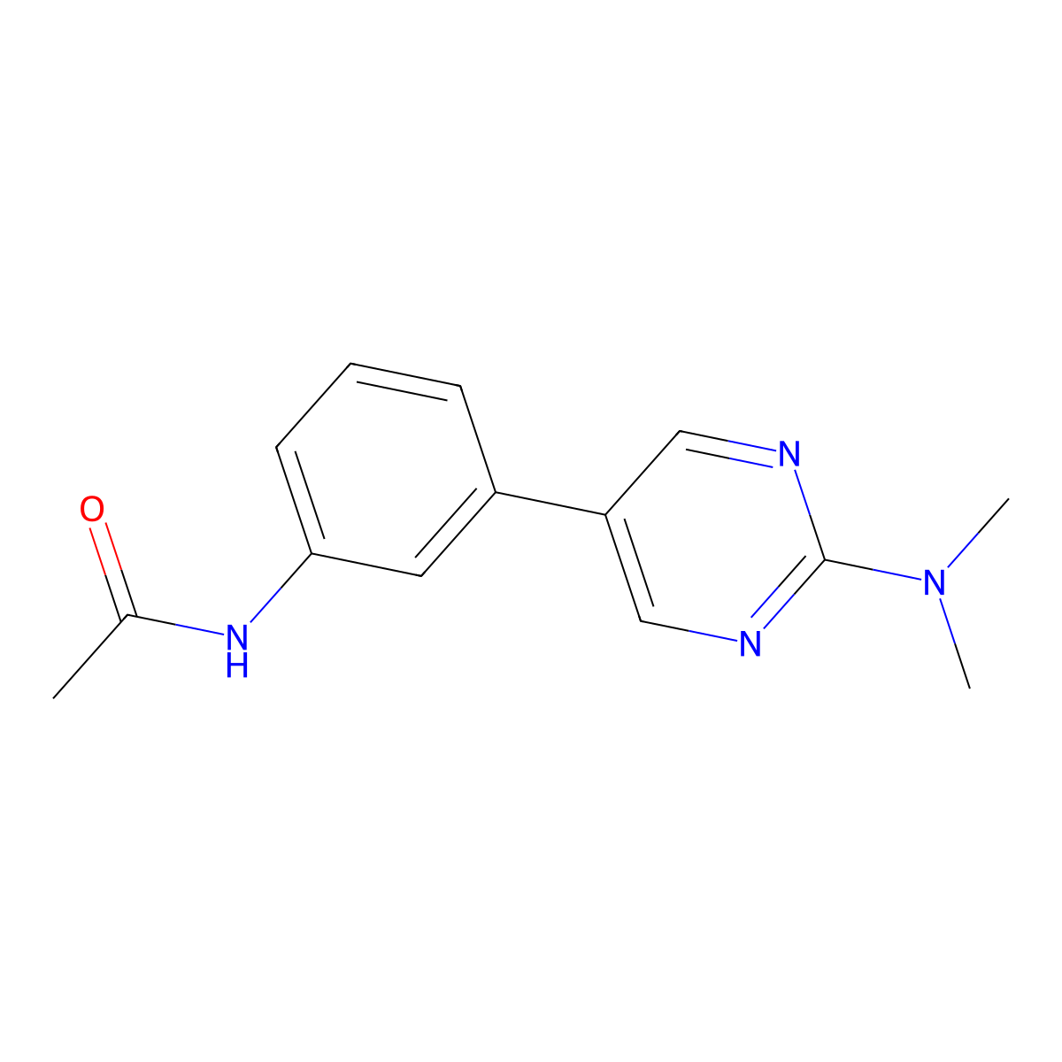 N-Acetyl 3-(2-(dimethylamino)-5-pyrimidyl)aniline molecular structure, CAS 184173-98-6
