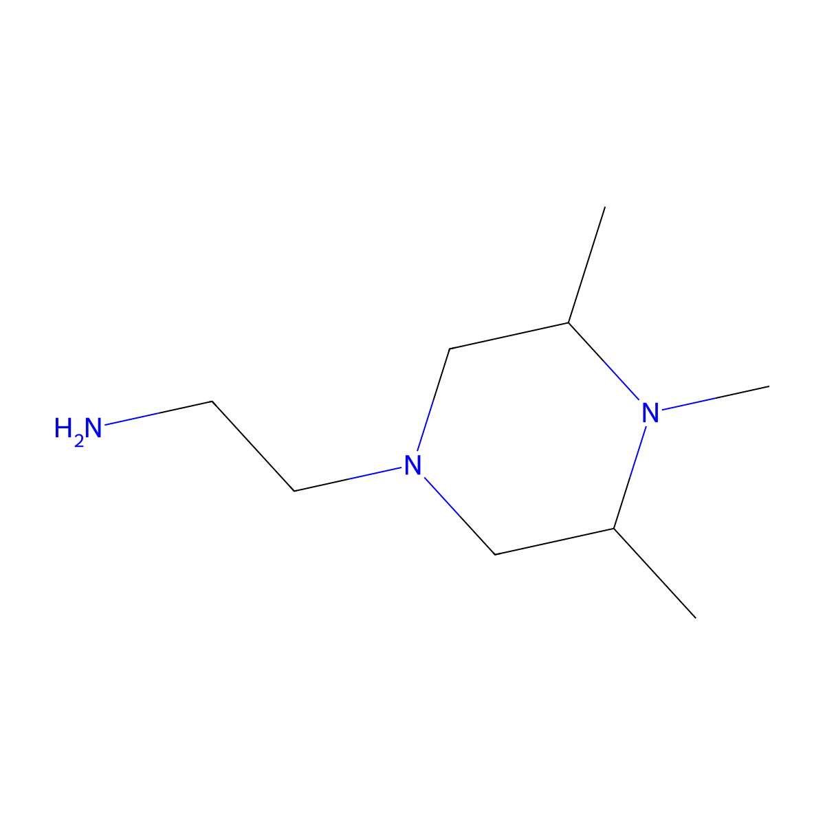 2-[(3R,5S)-3,4,5-trimethylpiperazin-1-yl]ethan-1-amine molecular structure, CAS 1841754-10-6