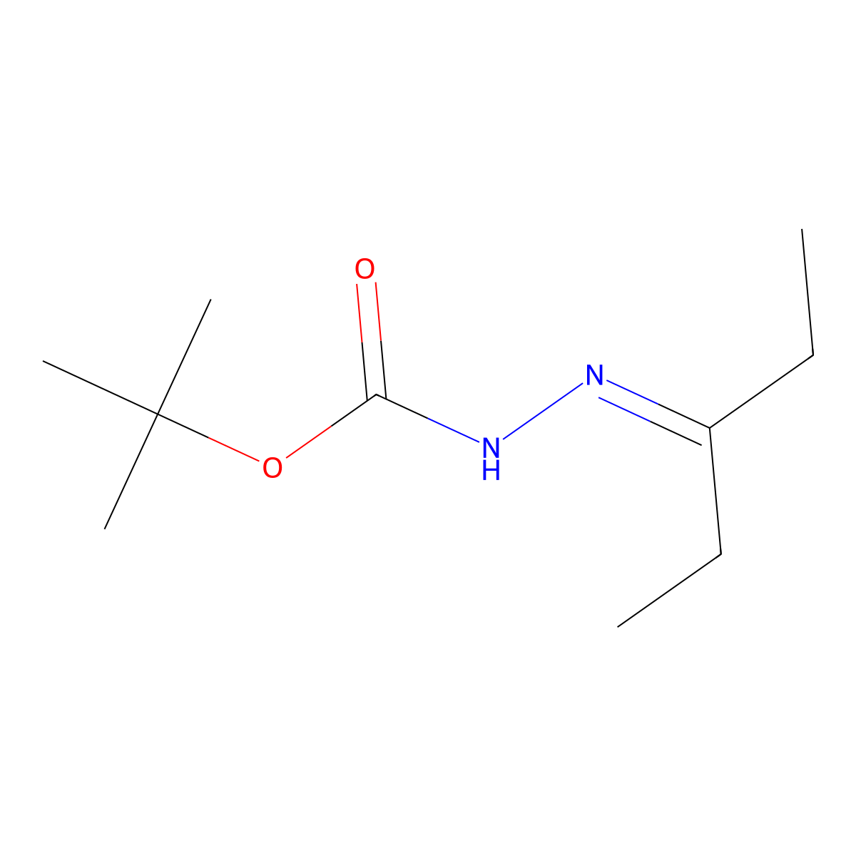 tert-Butyl 2-(pentan-3-ylidene)hydrazinecarboxylate molecular structure, CAS 184177-77-3