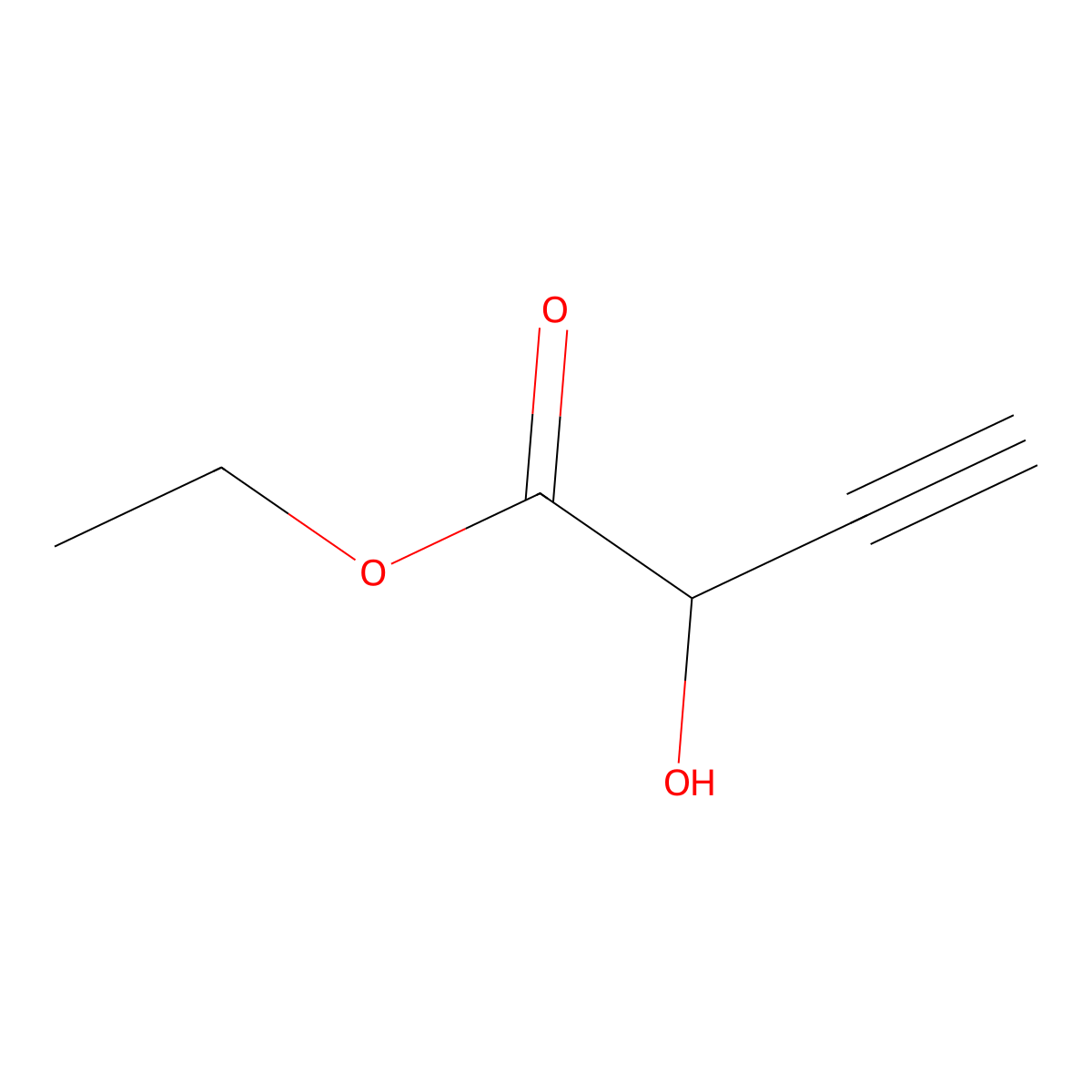 2-Hydroxy-3-butynoate molecular structure, CAS 18418-08-1